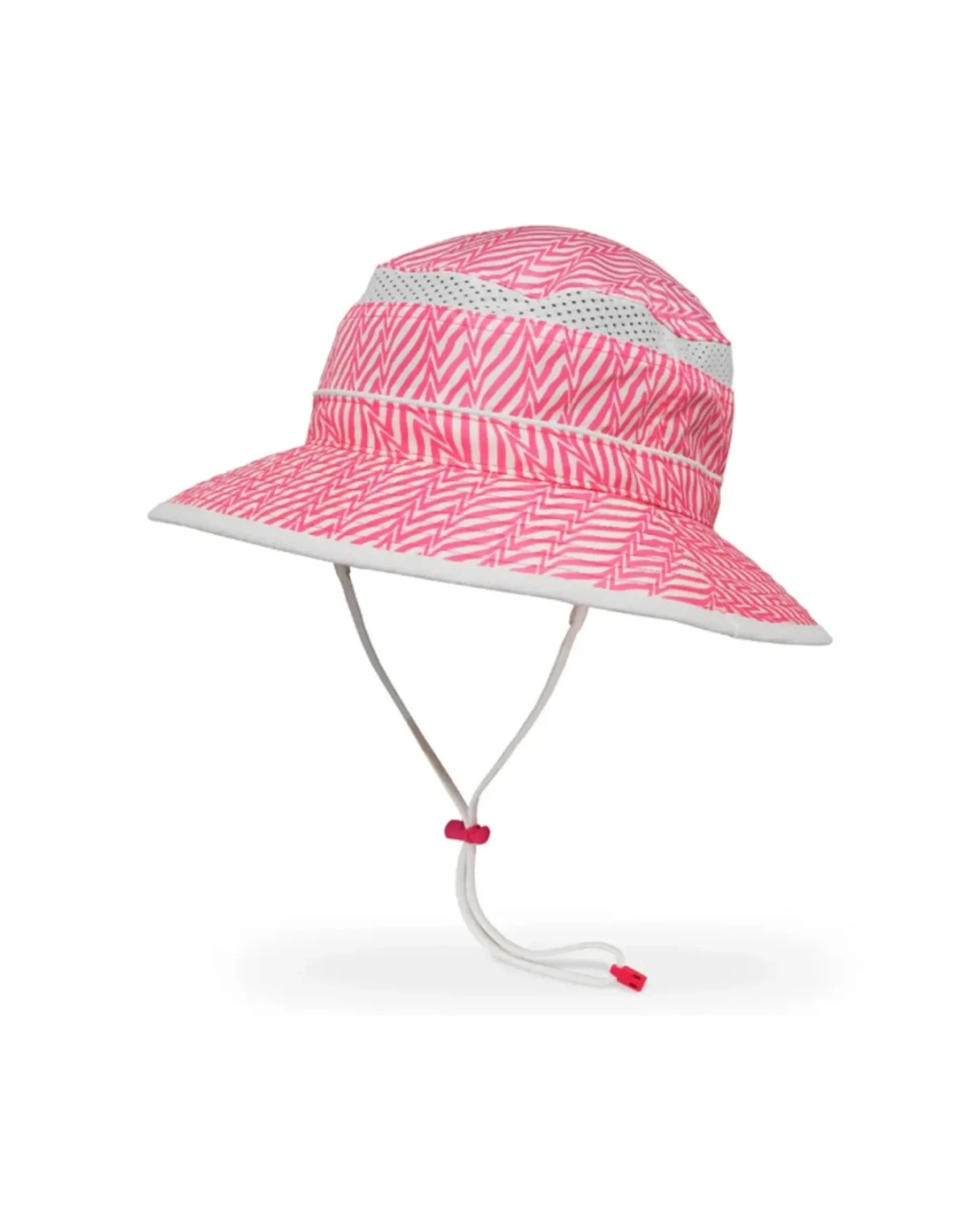 1 Sunday Afternoons Kids Fun Bucket Hat 6-12 Years Sun Protection UPF 50+ Electric Stripe - Pink, 1 of 1