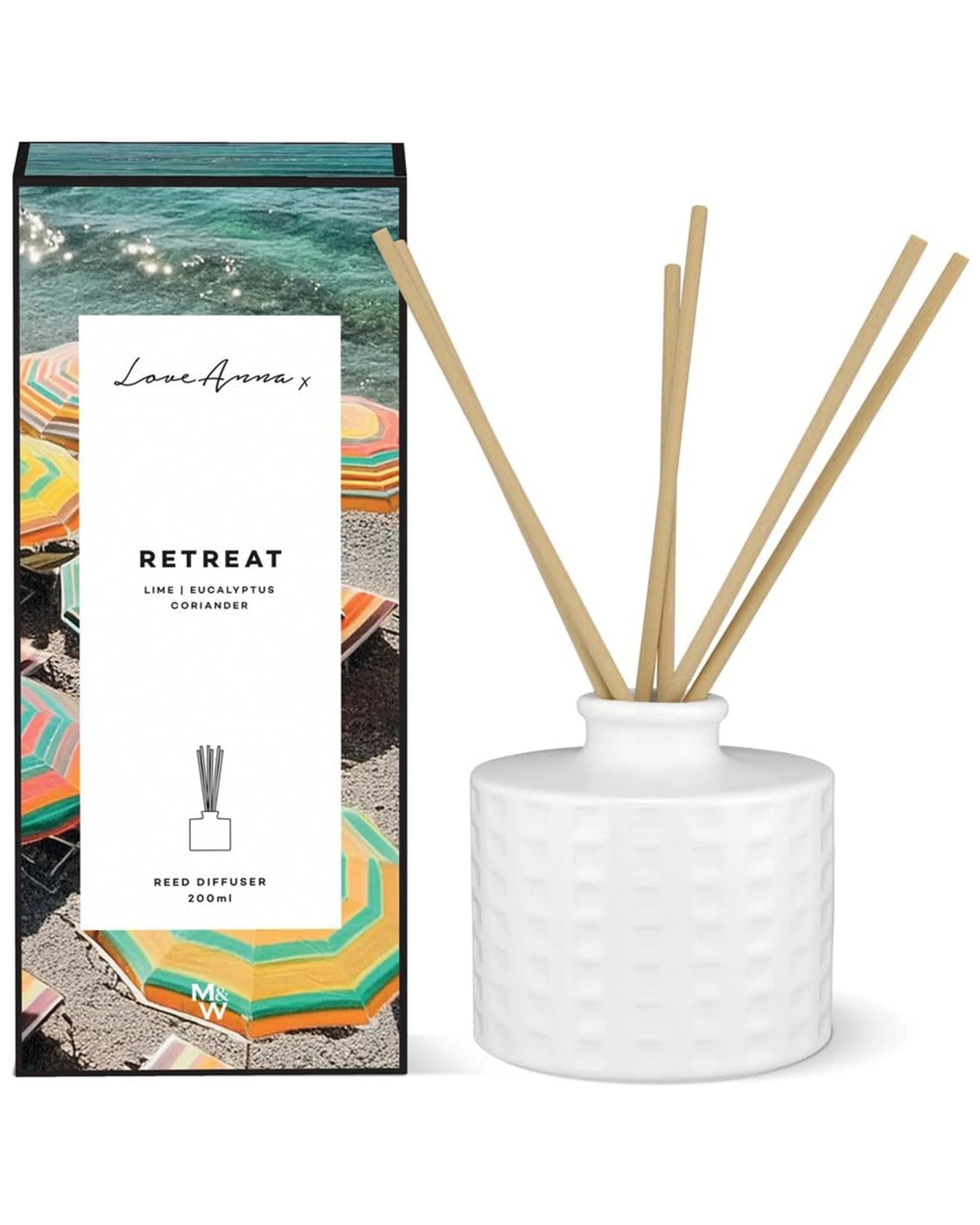 1 Love Anna x 200ml Porcelain Diffuser White for Home Fragrance - White, 1 of 3