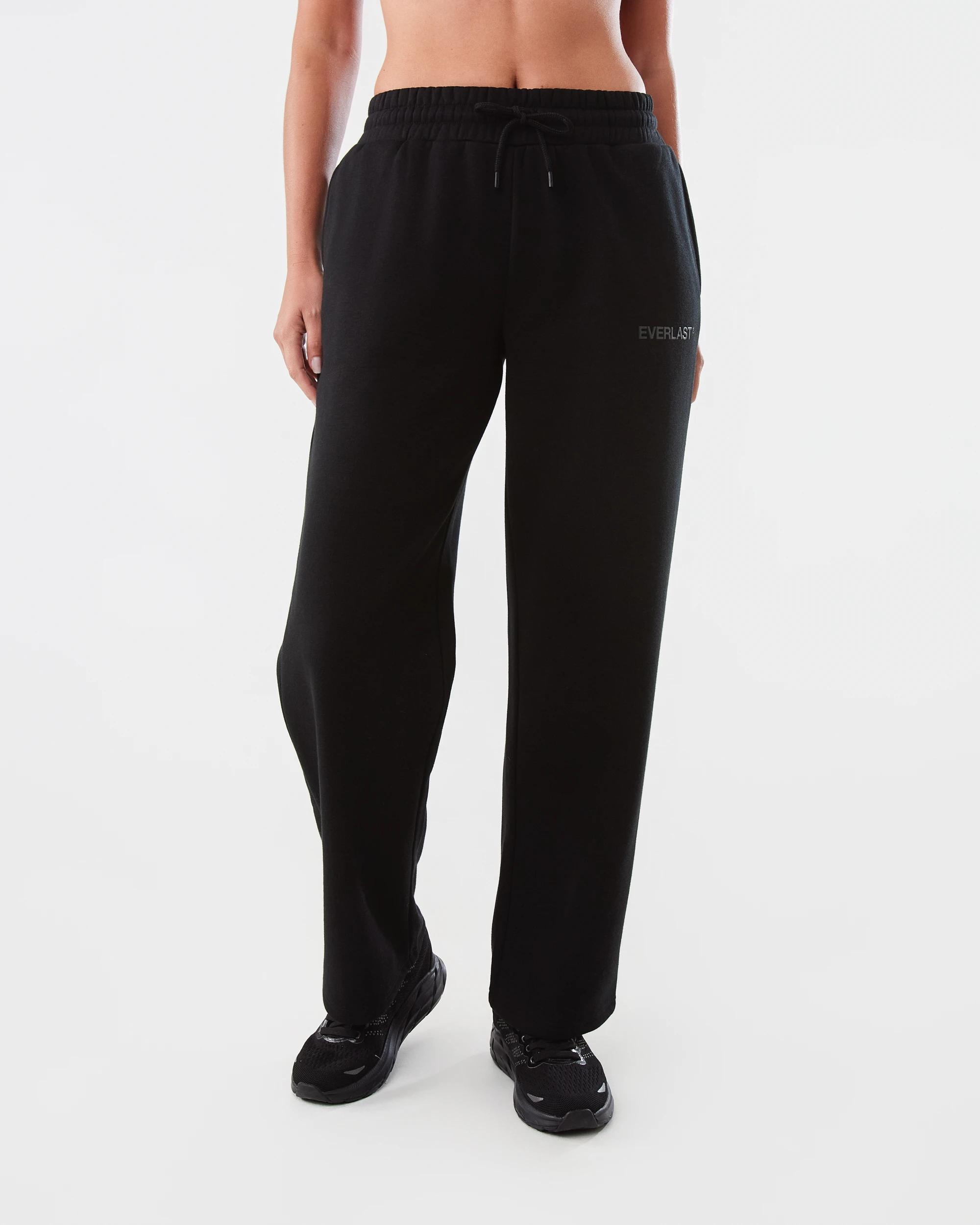 1 Everlast Womens Straight Leg Sweatpants Black, 1 of 7