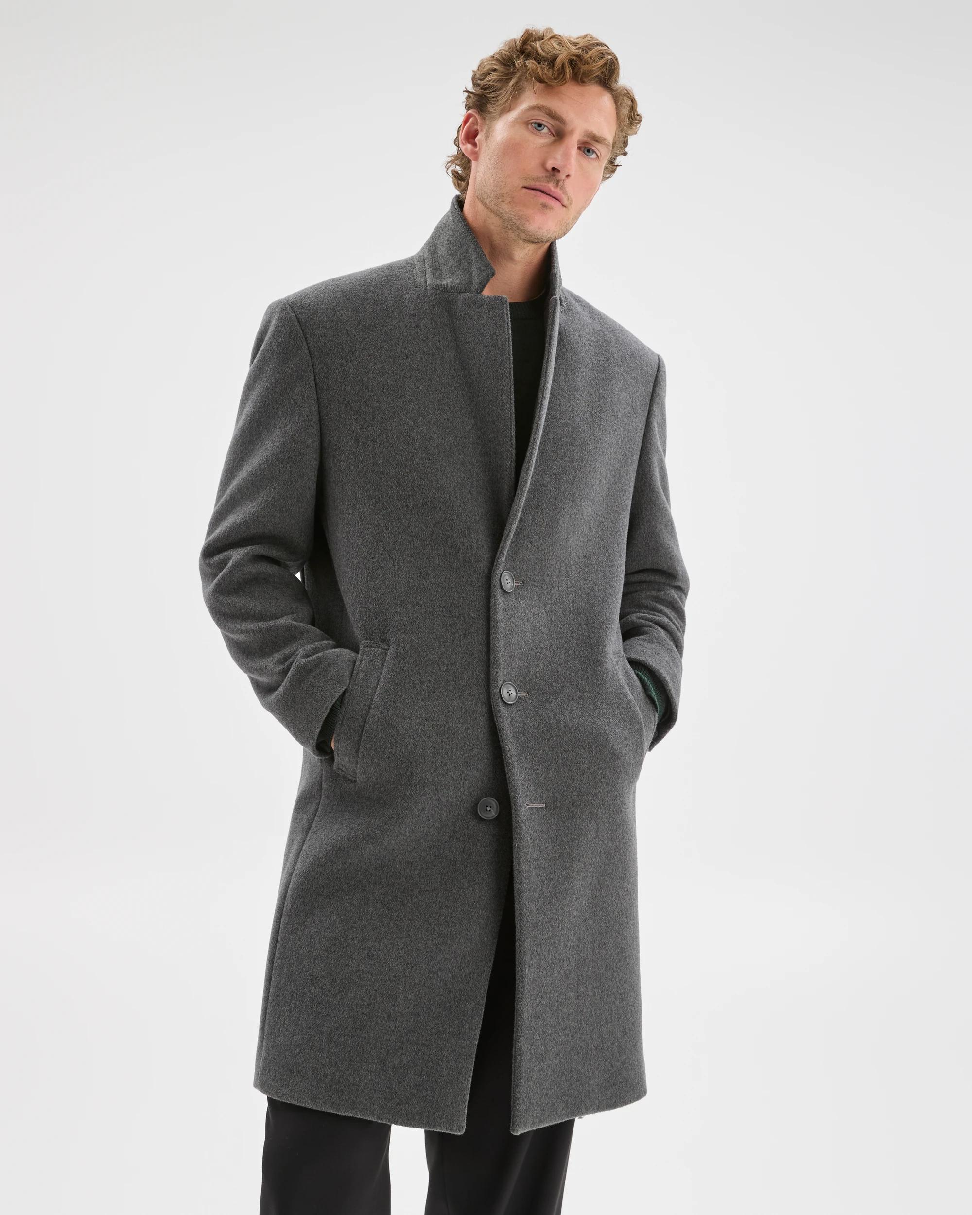 6 Preview Wool Blend Cashmere Overcoat CHARCOAL, 6 of 8