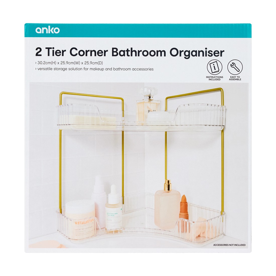 8 2 Tier Corner Bathroom Organiser, 8 of 8