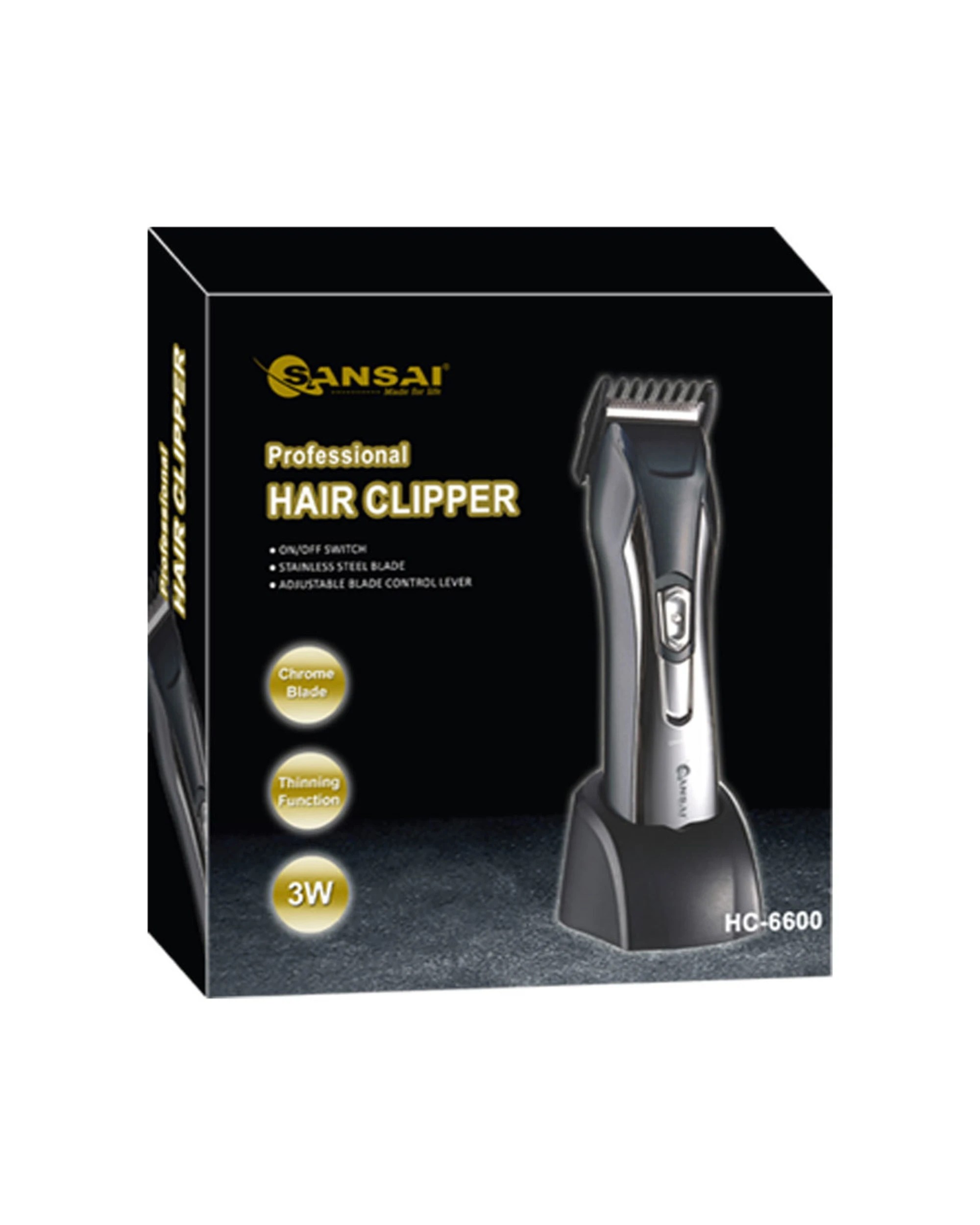 2 Sansai Professional Rechargeable Corded Cordless Beard Hair Clipper Hair Trimmer - Black, 2 of 3