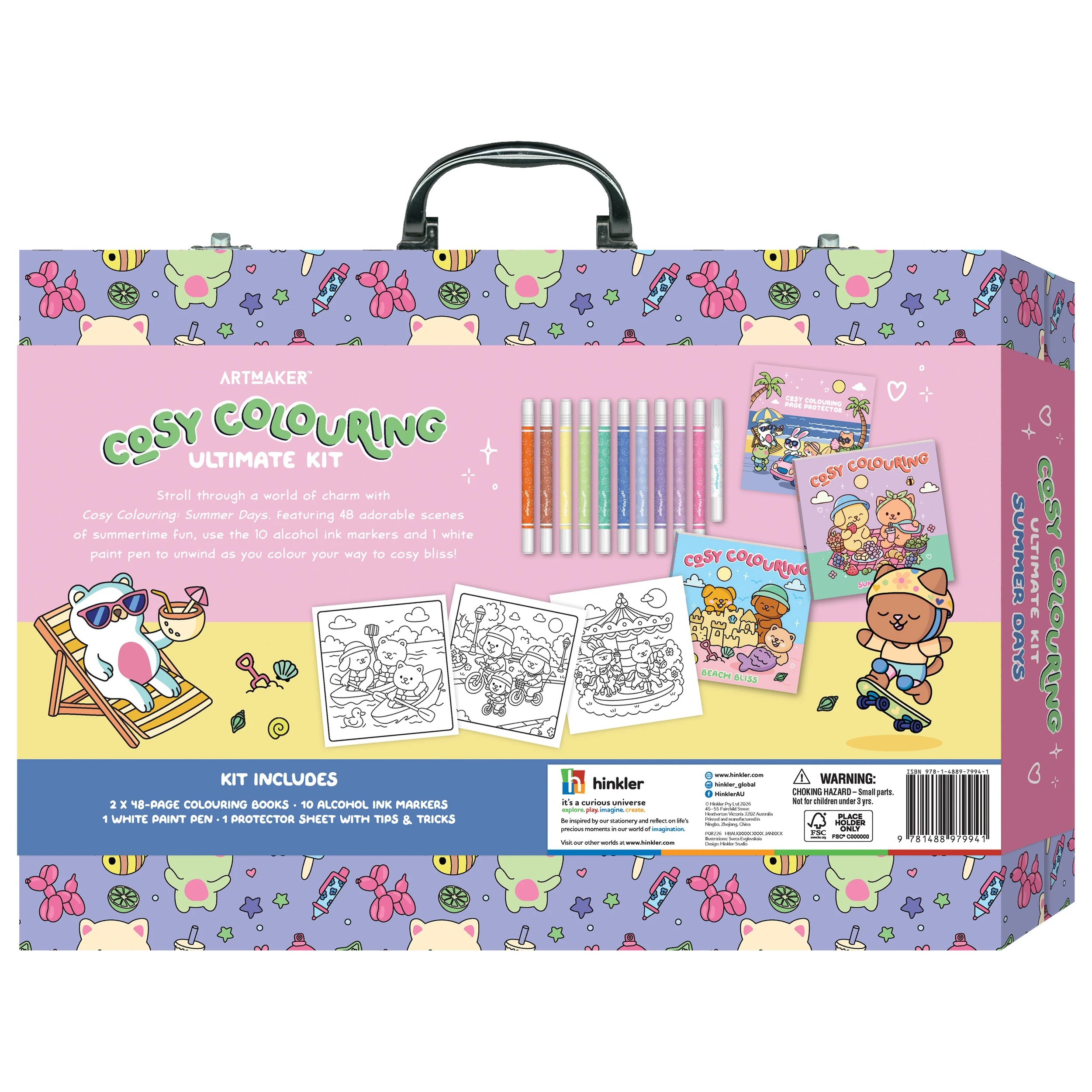 2 Cosy Colouring Summer Days Ultimate Kit Carry Case, 2 of 7