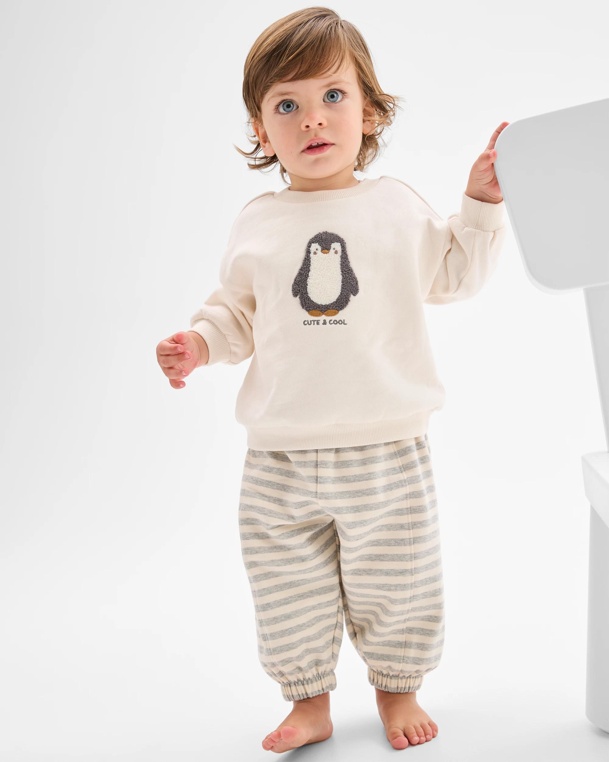 2 Target Baby Baby Organic Cotton Seamed Front Trackpants , 2 of 4
