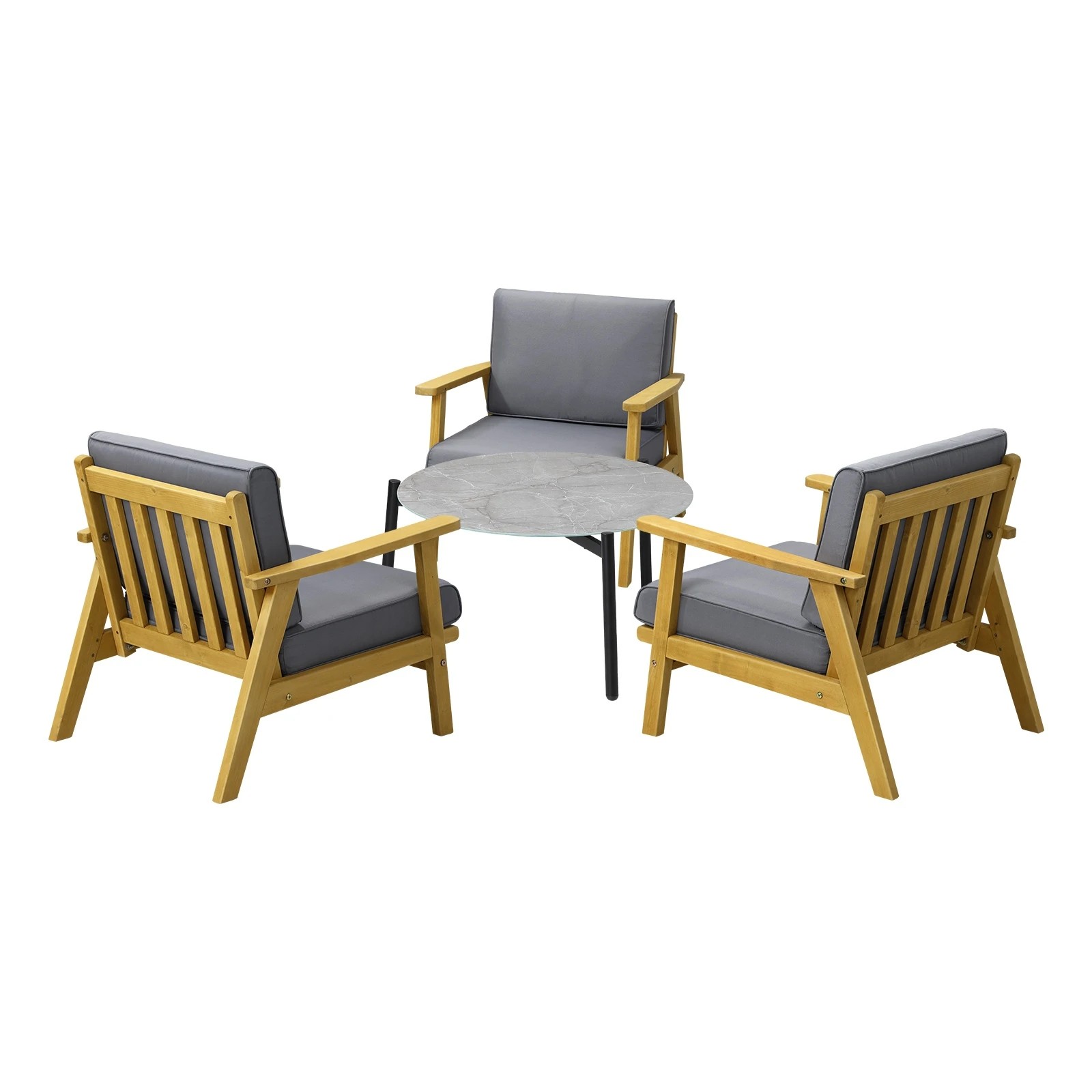 1 Livsip 4pcs Outdoor Lounge Set Patio Furniture Sets Coffee Side Table
 - Multi, 1 of 10