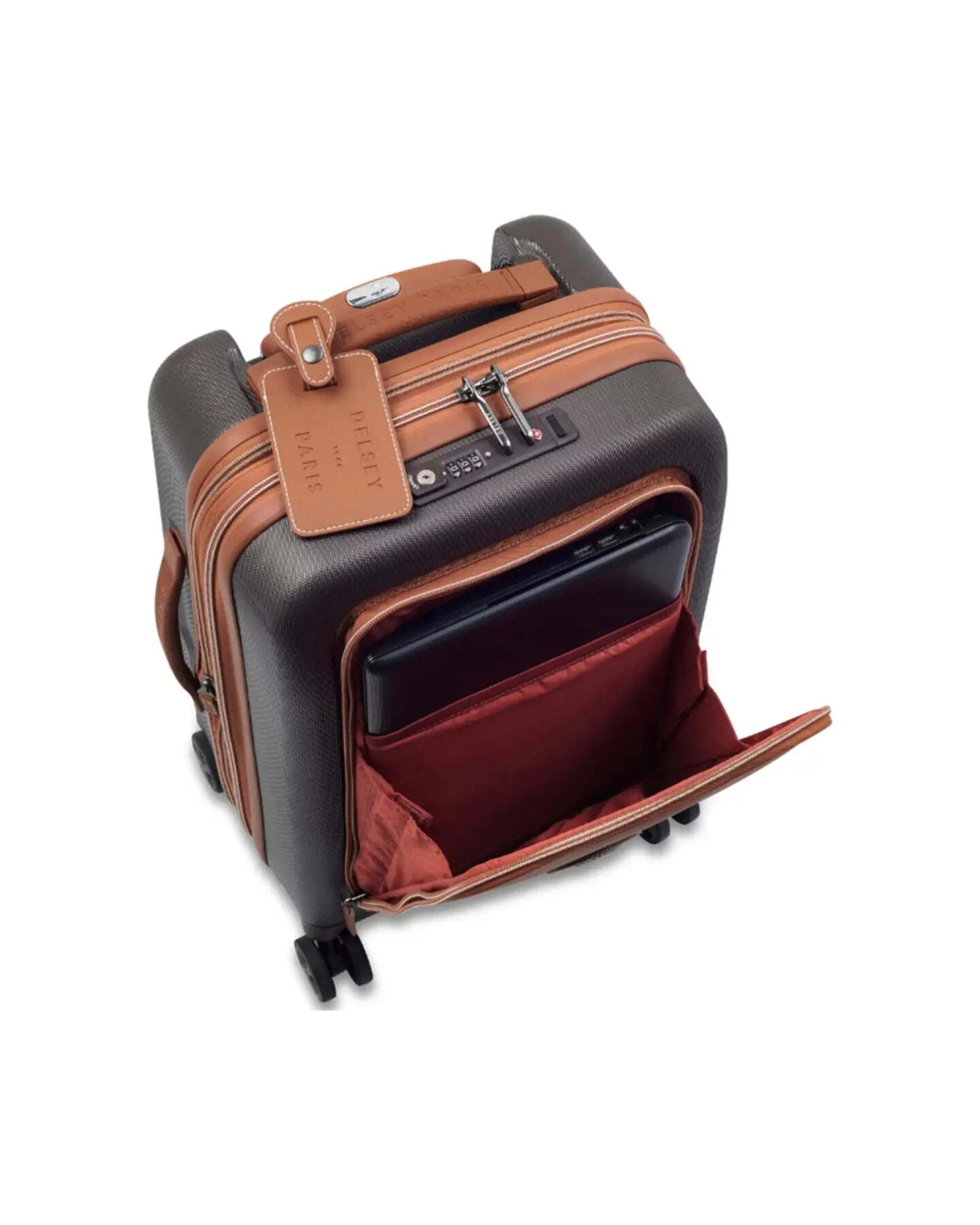 2 Delsey Chatelet Air 2.0 55 cm Expandable Laptop Cabin Suitcase TSA Lock - Brown, 2 of 6