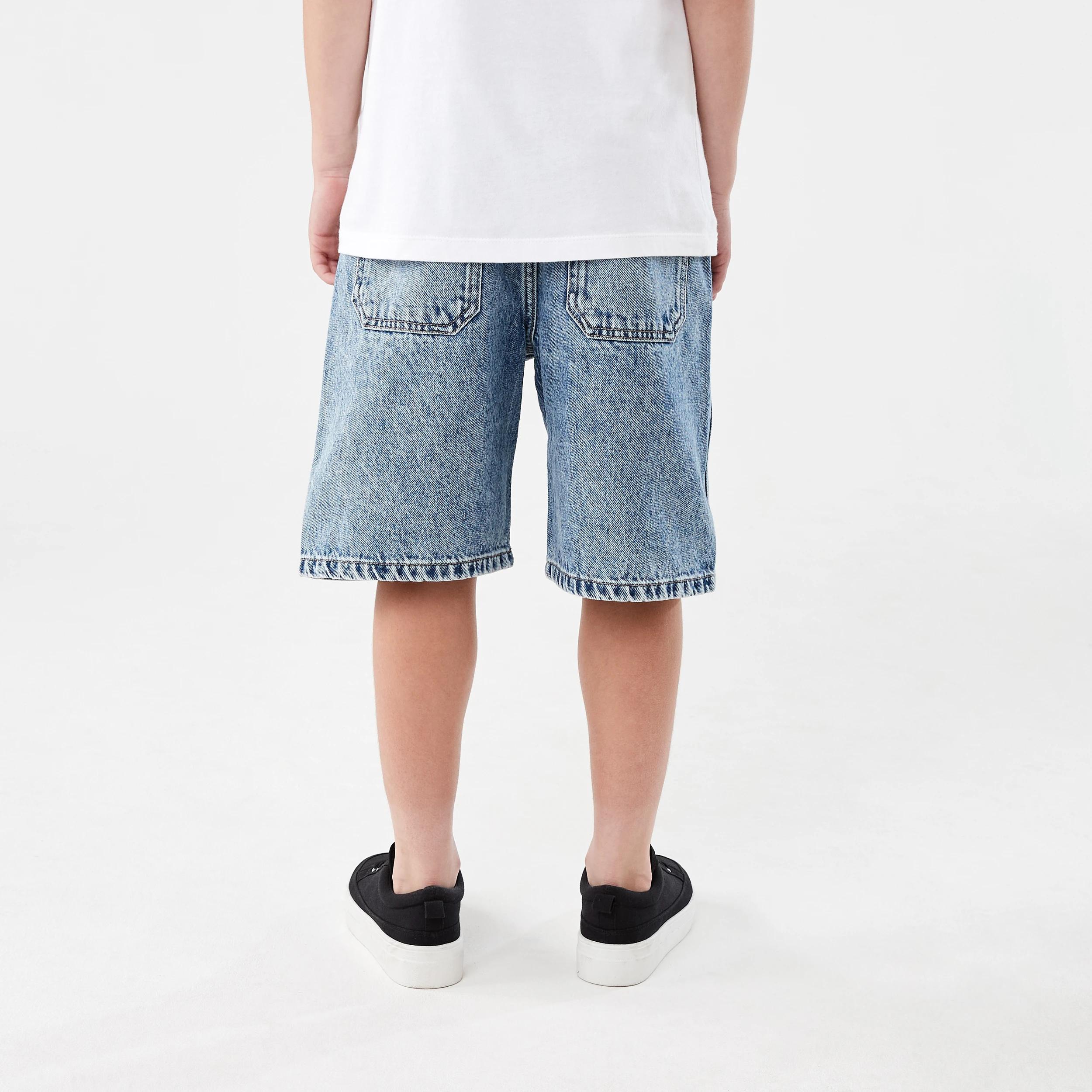 2 Longline Denim Shorts LIGHT WASH, 2 of 6
