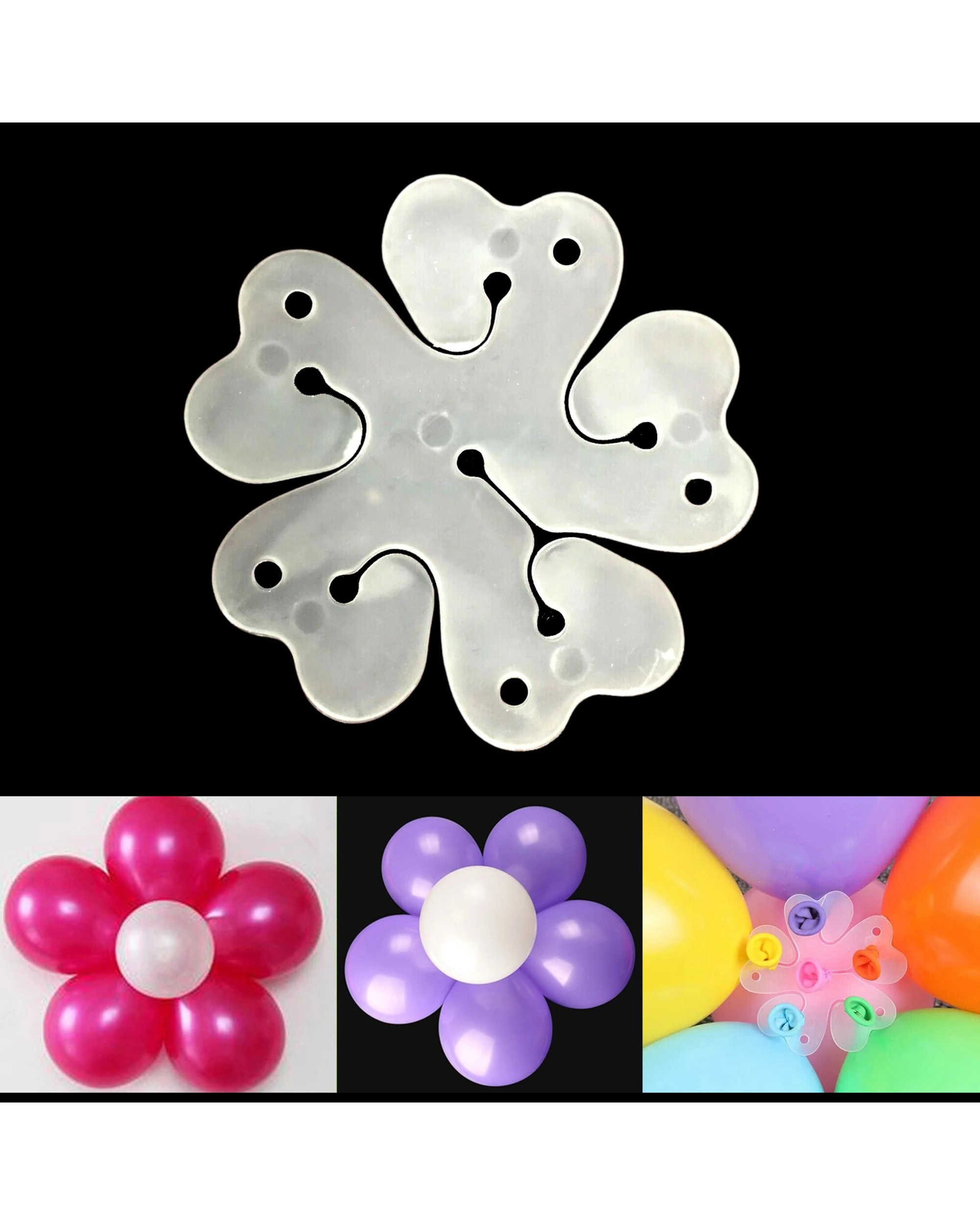 1 Partyrama Plastic Flower Balloon Clip, 1 of 5
