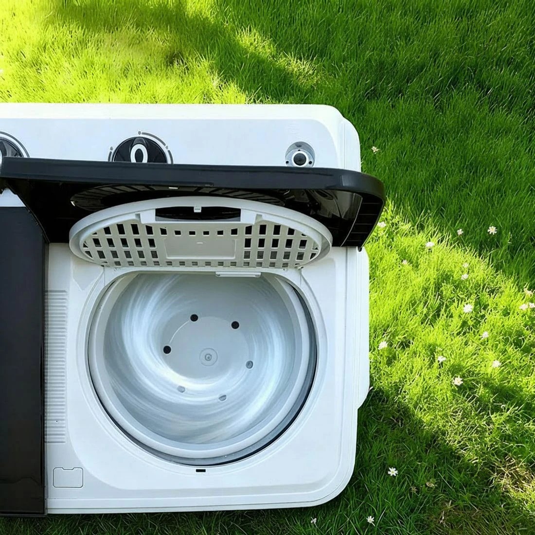 6 Devanti Portable Washing Machine Twin Tub 7KG - White, 6 of 8