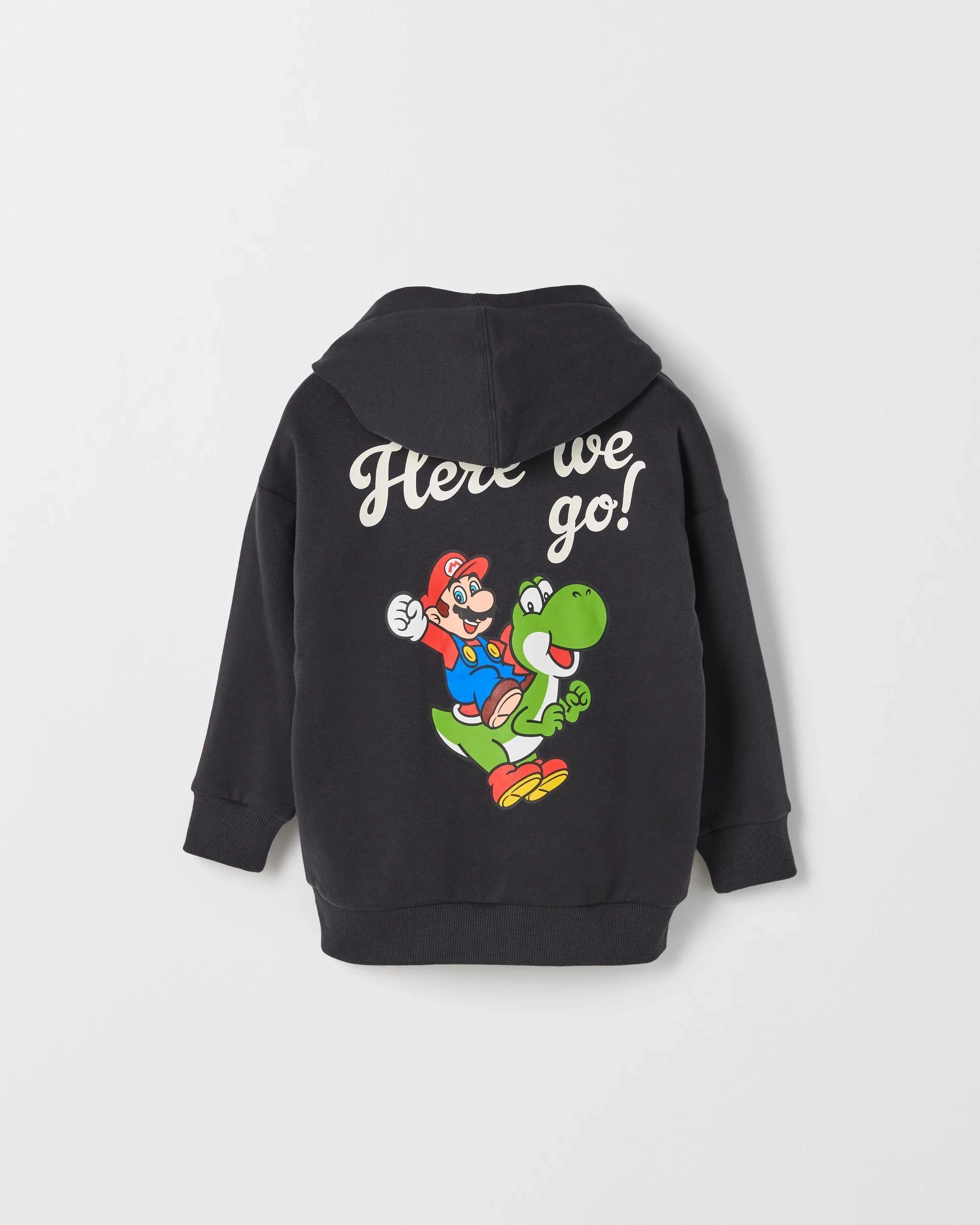 7 Super Mario Australian Cotton Blend Hoodie CHARCOAL, 7 of 7