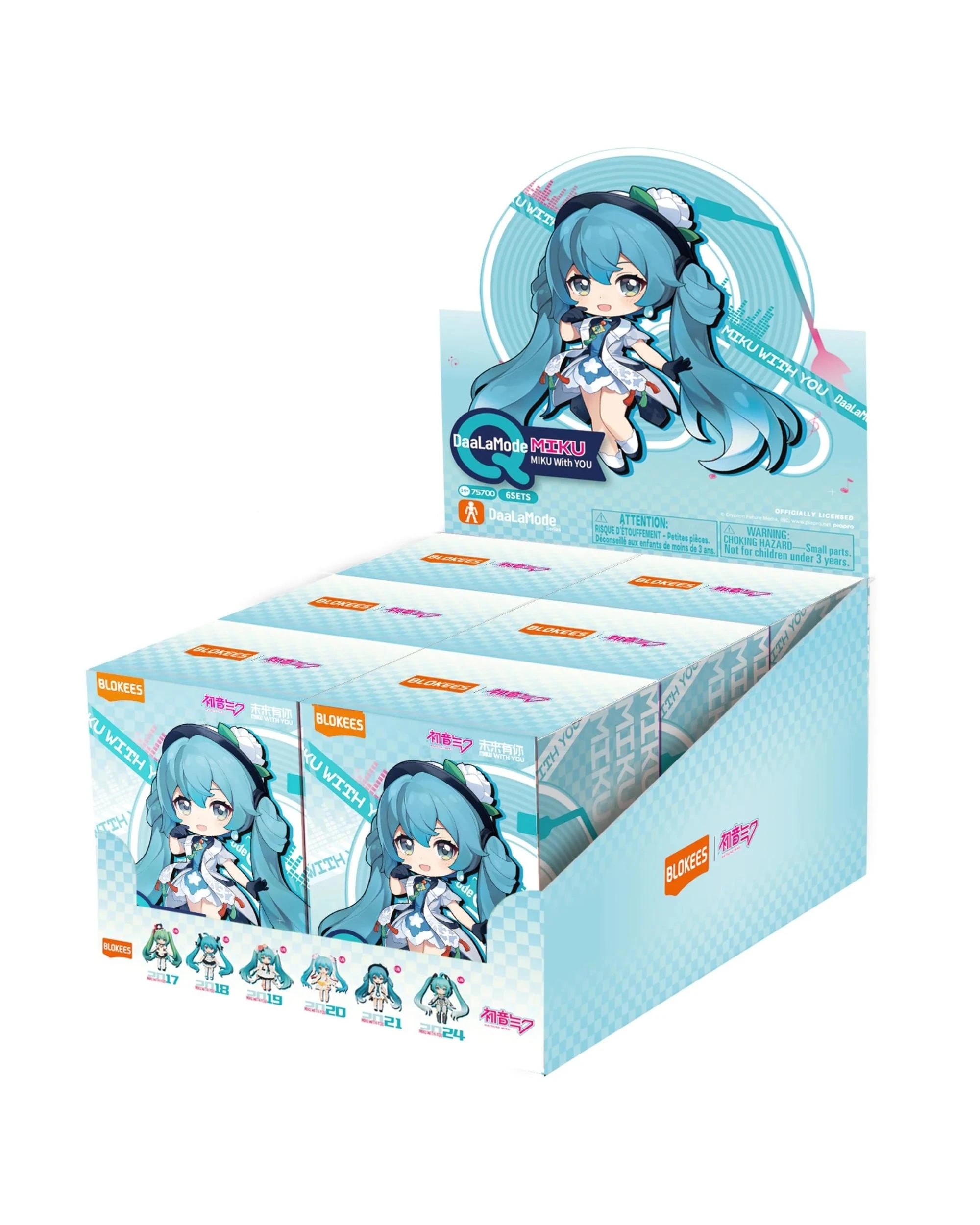 1 Blokees Hatsune Miku DaaLaMode Q Series MikuWithYou Blind Box Full Case Set of 6, 1 of 10