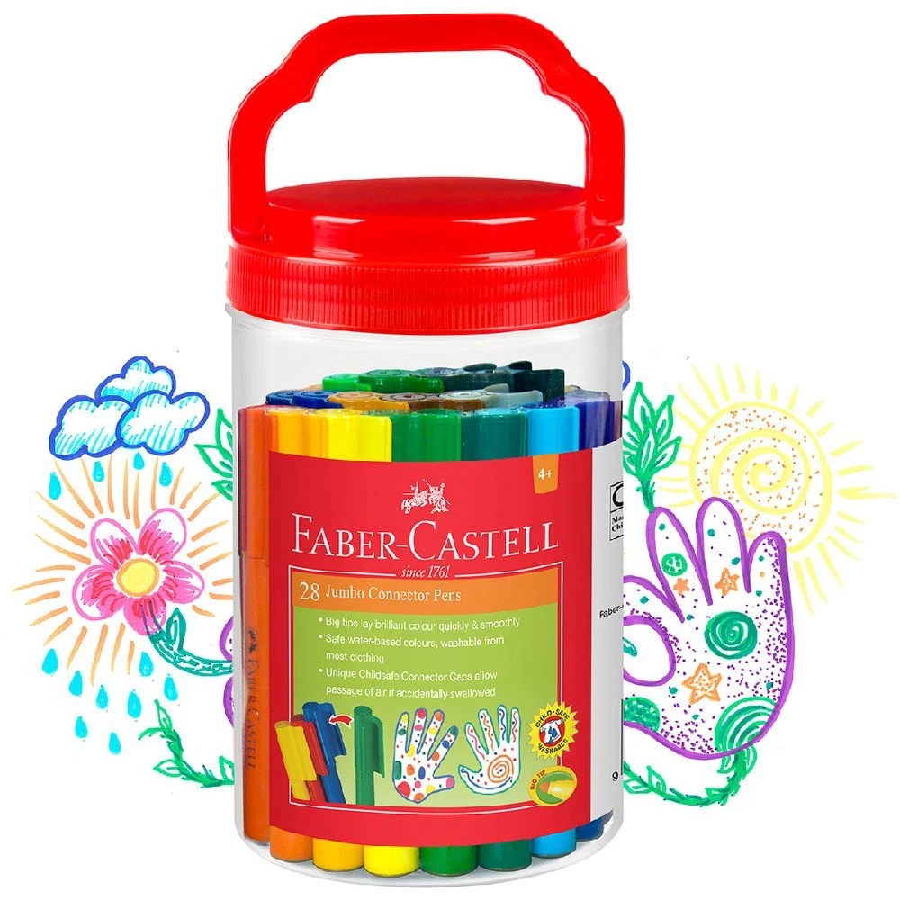 6 Faber-Castell Jumbo Connector Pens 28 Pack, 6 of 6