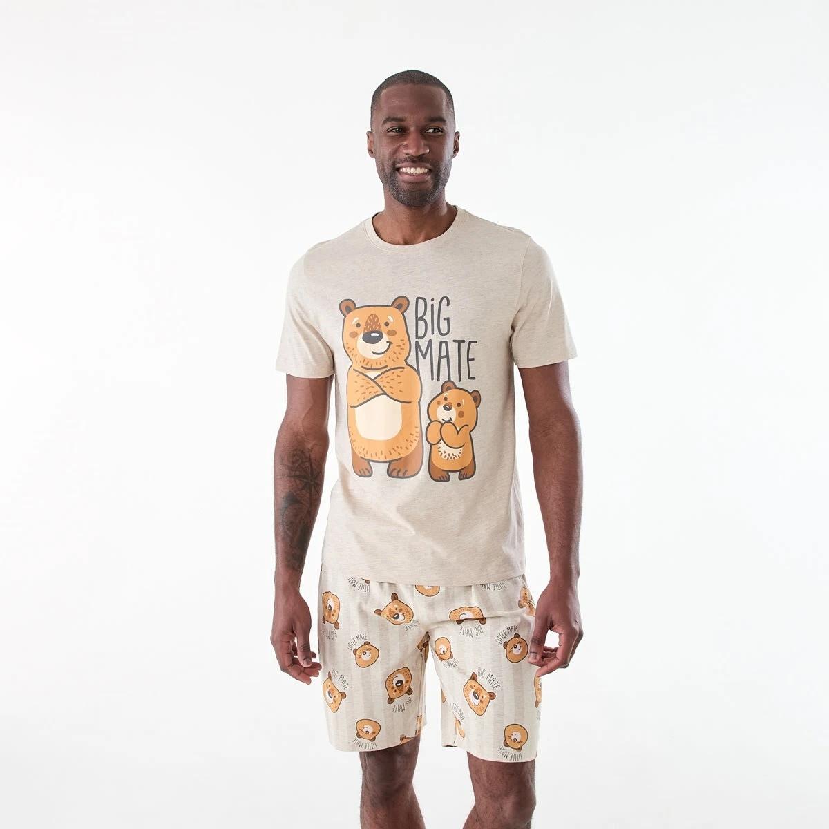 1 Short Sleeve Knit Top and Shorts Family Pyjama Set big mate, 1 of 8