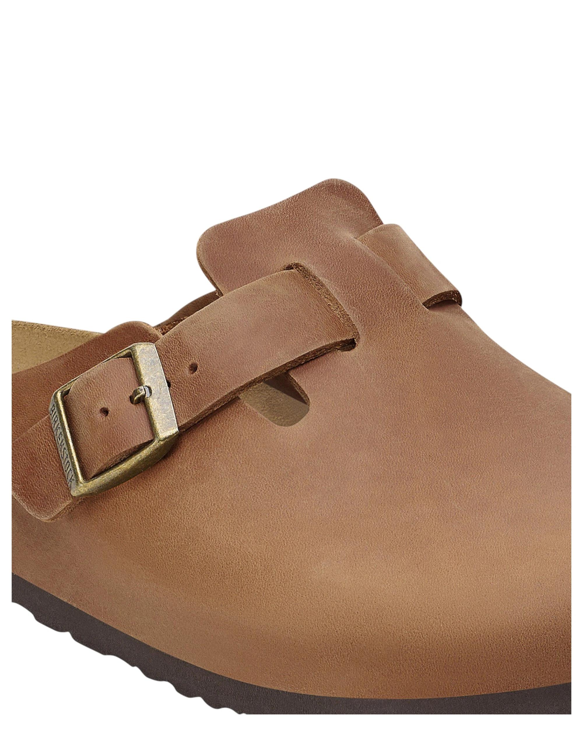 3 Birkenstock Mens Boston Clogs Oiled Leather Regular Slip On Sandals COGNAC, 3 of 8