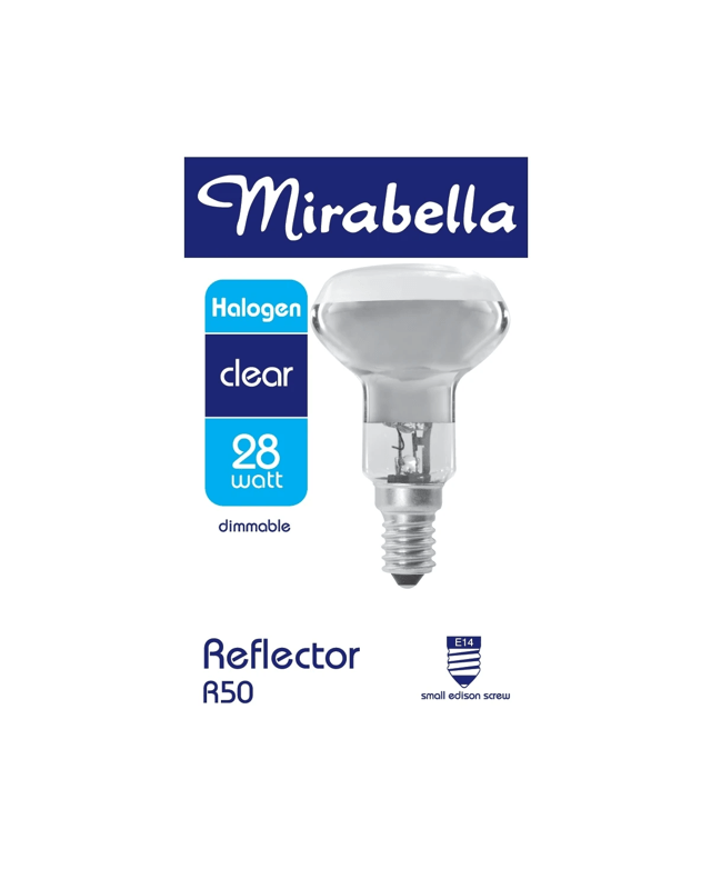 Mirabella E14 28W R50 Dimmable Halogen Reflector 