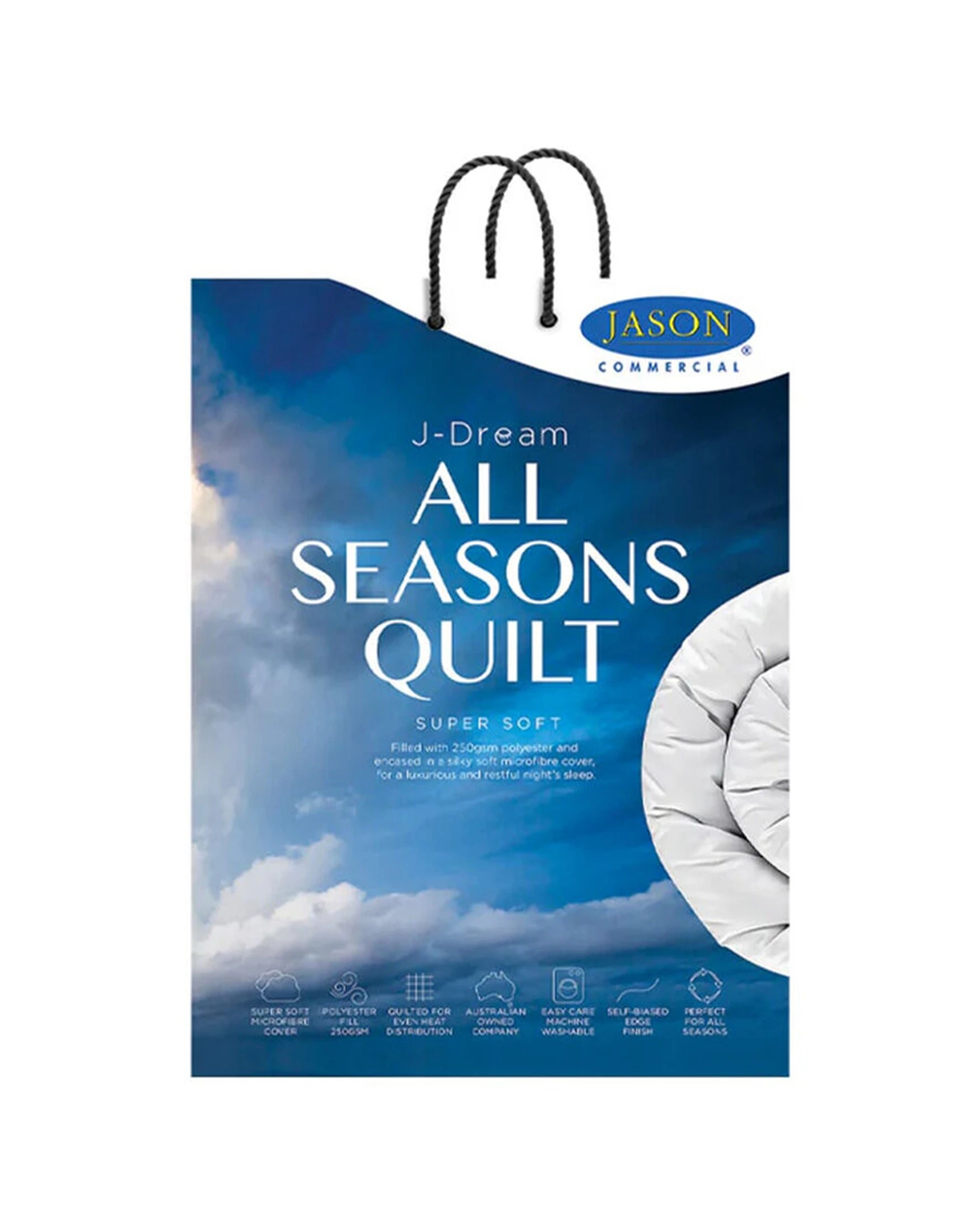 1 Jason Commercial J-Dream Quilts All Seasons 210x210cm - White, 1 of 1