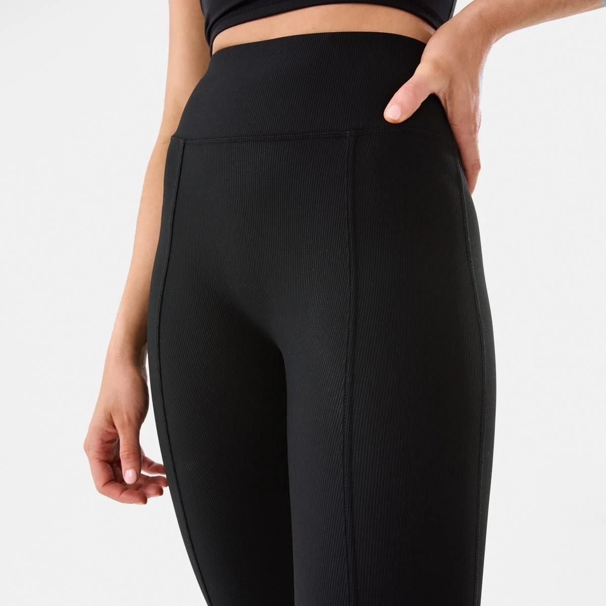 6 Active Womens Studio Flare Leggings BLACK, 6 of 7