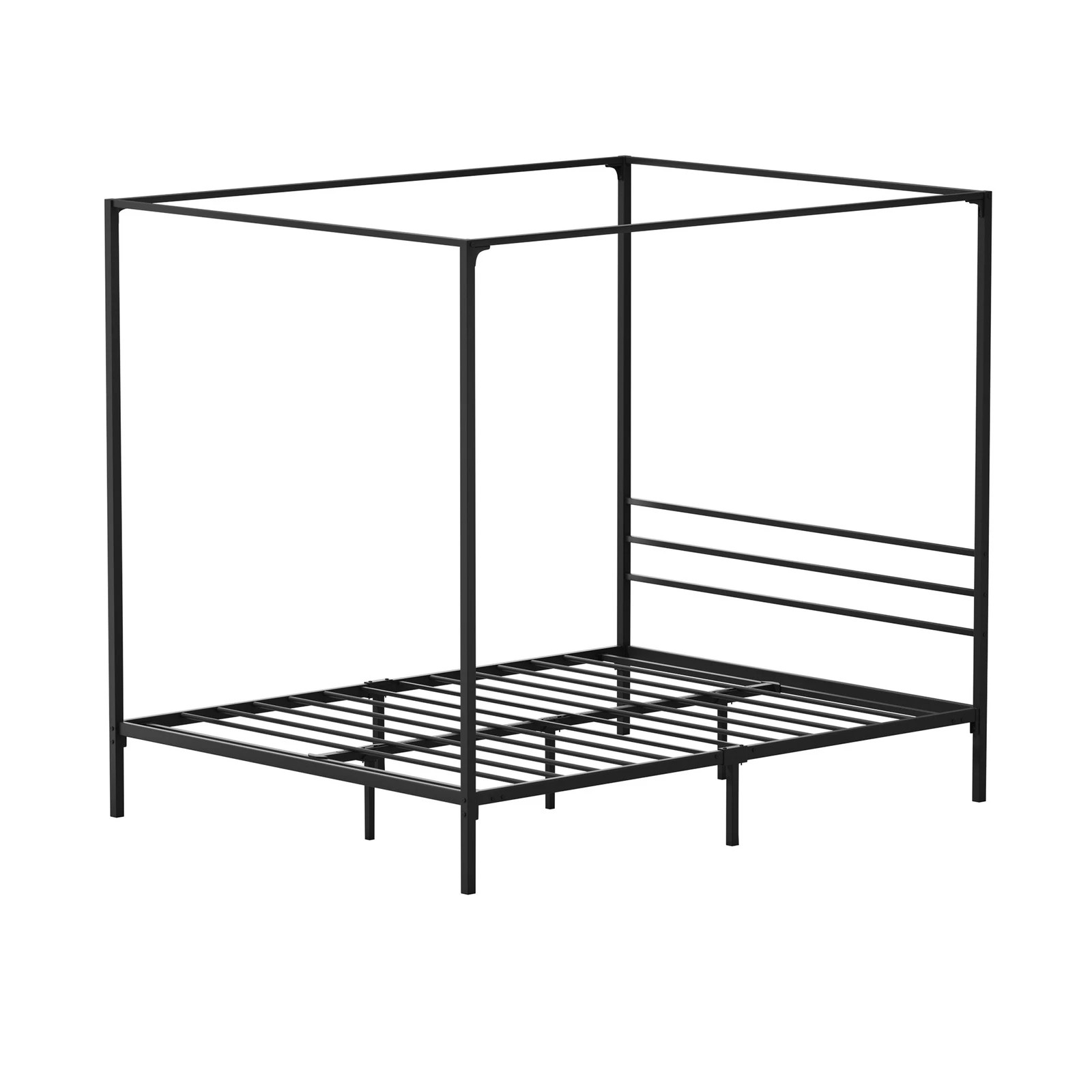 8 Oikiture Metal Canopy Bed Frame Queen Size Beds Platform
 - Black, 8 of 9