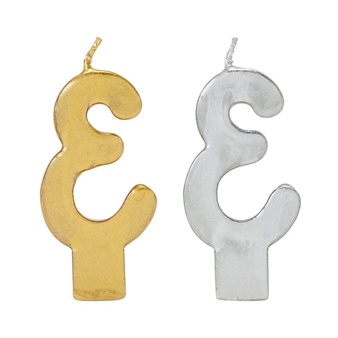 3 Metallic Candle Number 3 - Assorted, 3 of 6