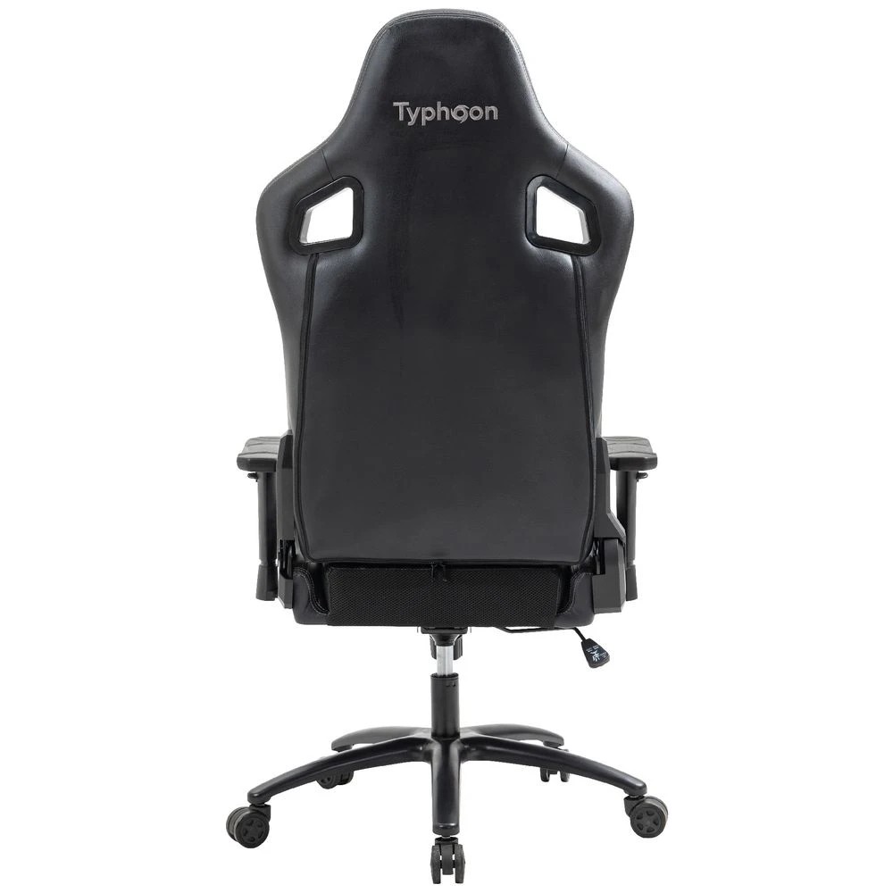 4 Typhoon Viper XL Gaming Chair PU Black Ergonomic Chairs and Desk Chairs, 4 of 10