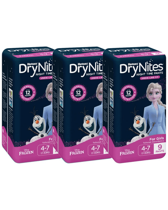 Huggies Pyjama Pants Size 4 Girl 27 Pack