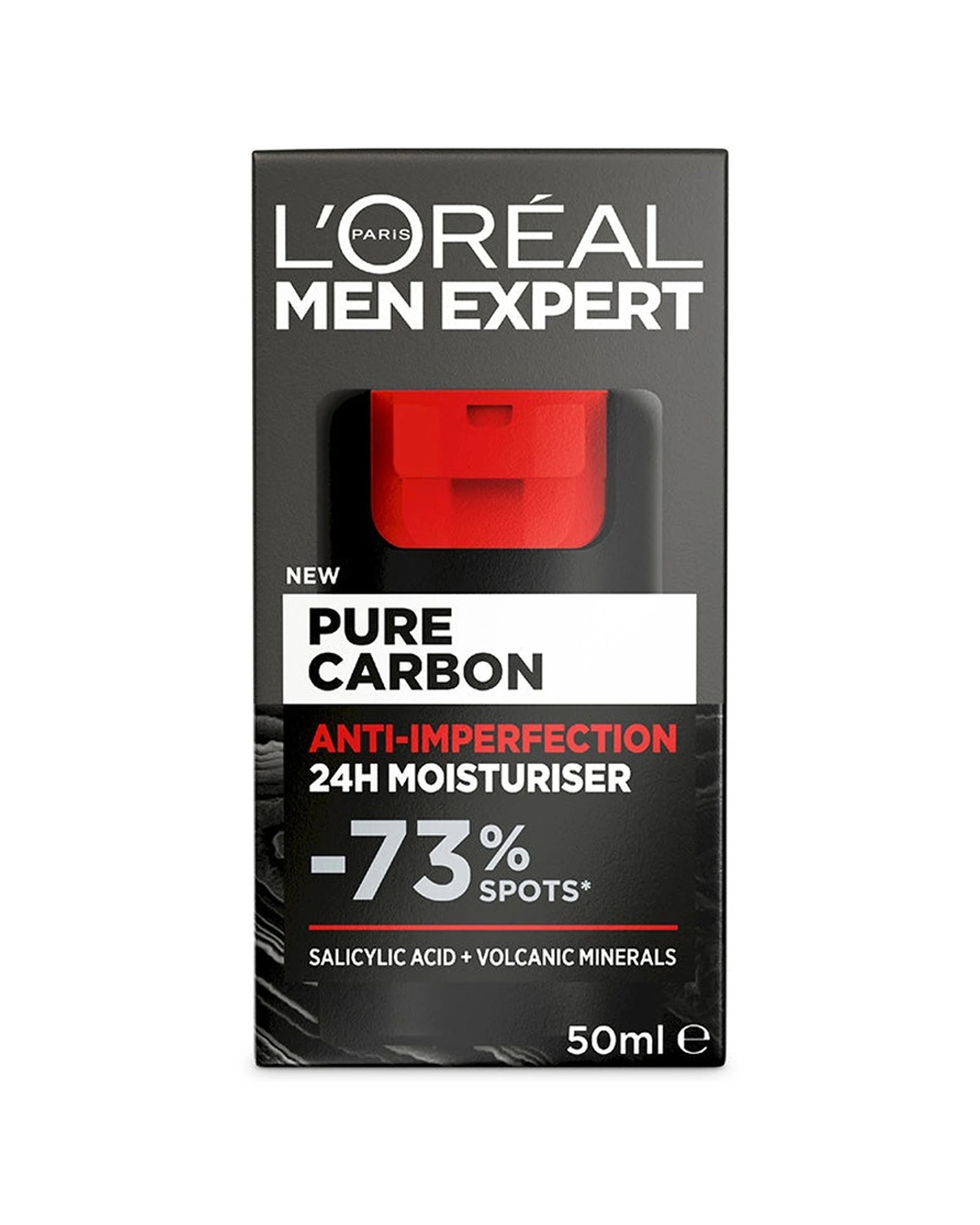 1 L'Oreal Paris Men Expert Pure Carbon Anti Imperfection Moisturiser 50ml - Black, 1 of 2