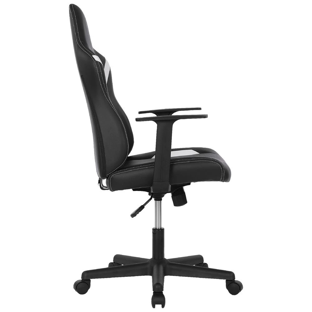 2 Typhoon Bolt Gaming Chair Black/White Ergonomic Chairs and Desk Chairs, 2 of 10
