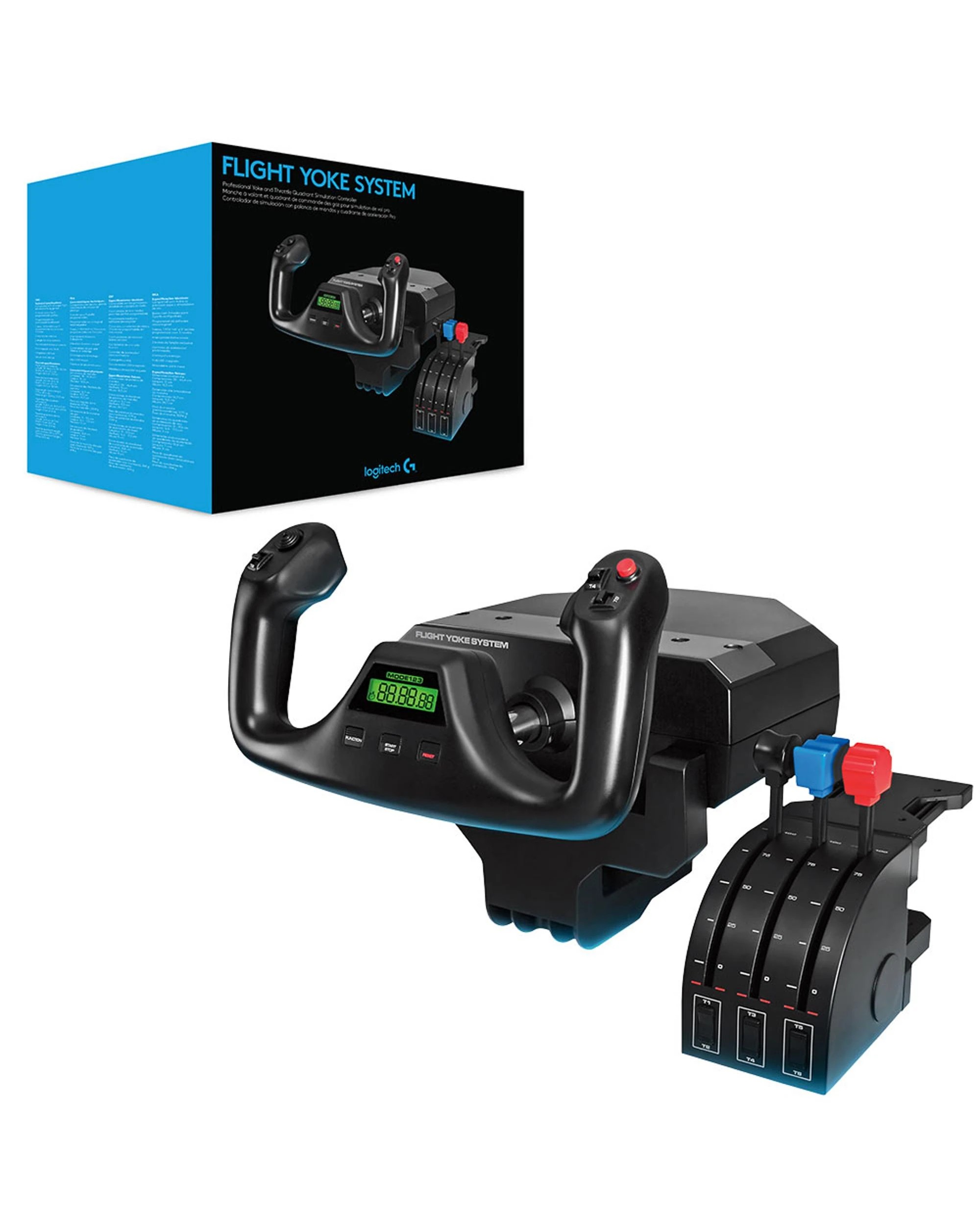 1 Logitech G Flight Yoke with Throttle Quadrant - Black, 1 of 8