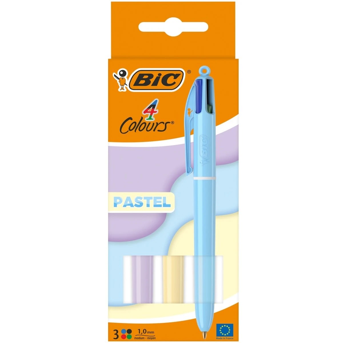 1 3 Pack BIC 4 Colours Pastel Ball Pens, 1 of 8