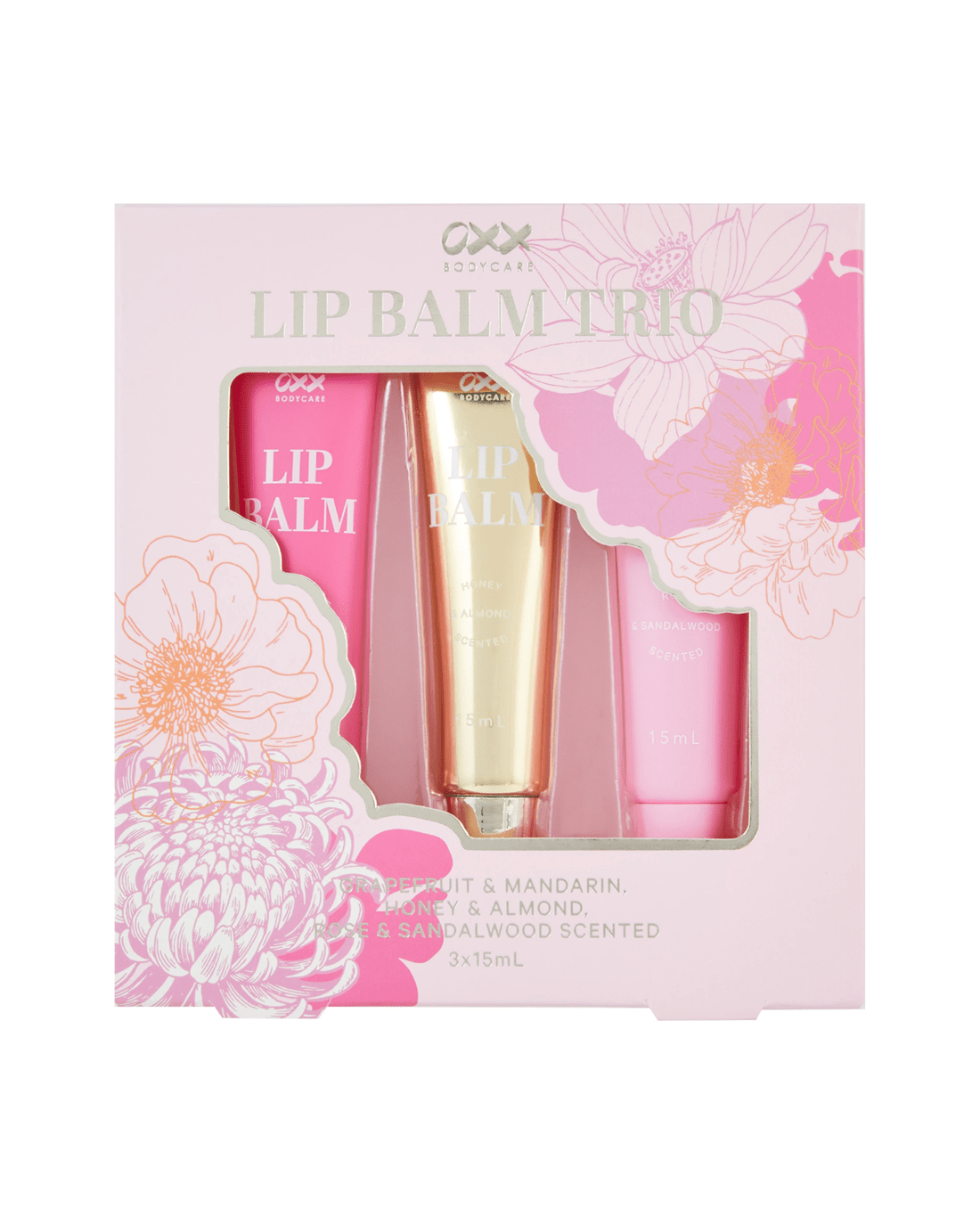 1 OXX Bodycare Lip Balm Trio Set, 1 of 5