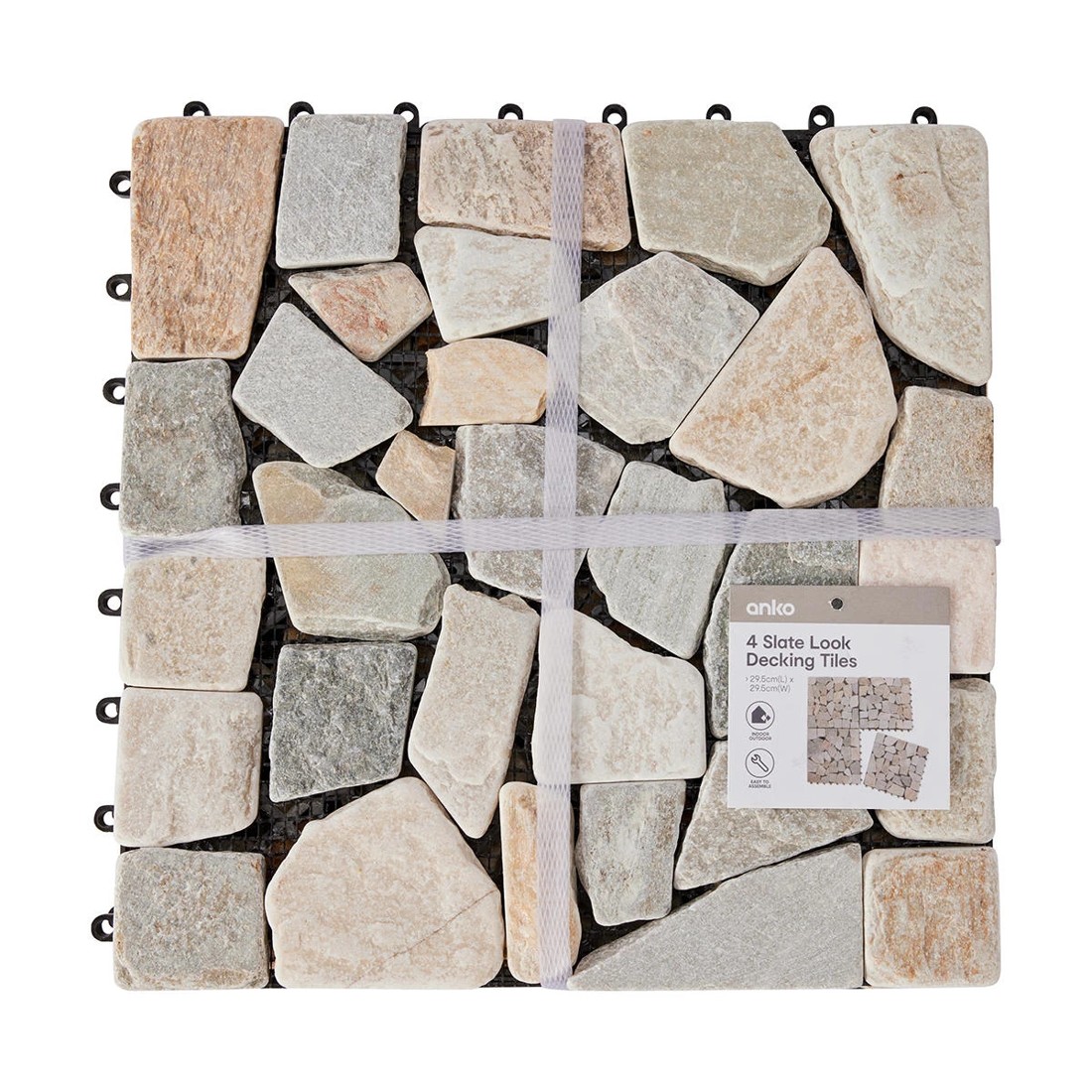 6 4 Pack Slate Look Decking Tiles, 6 of 6