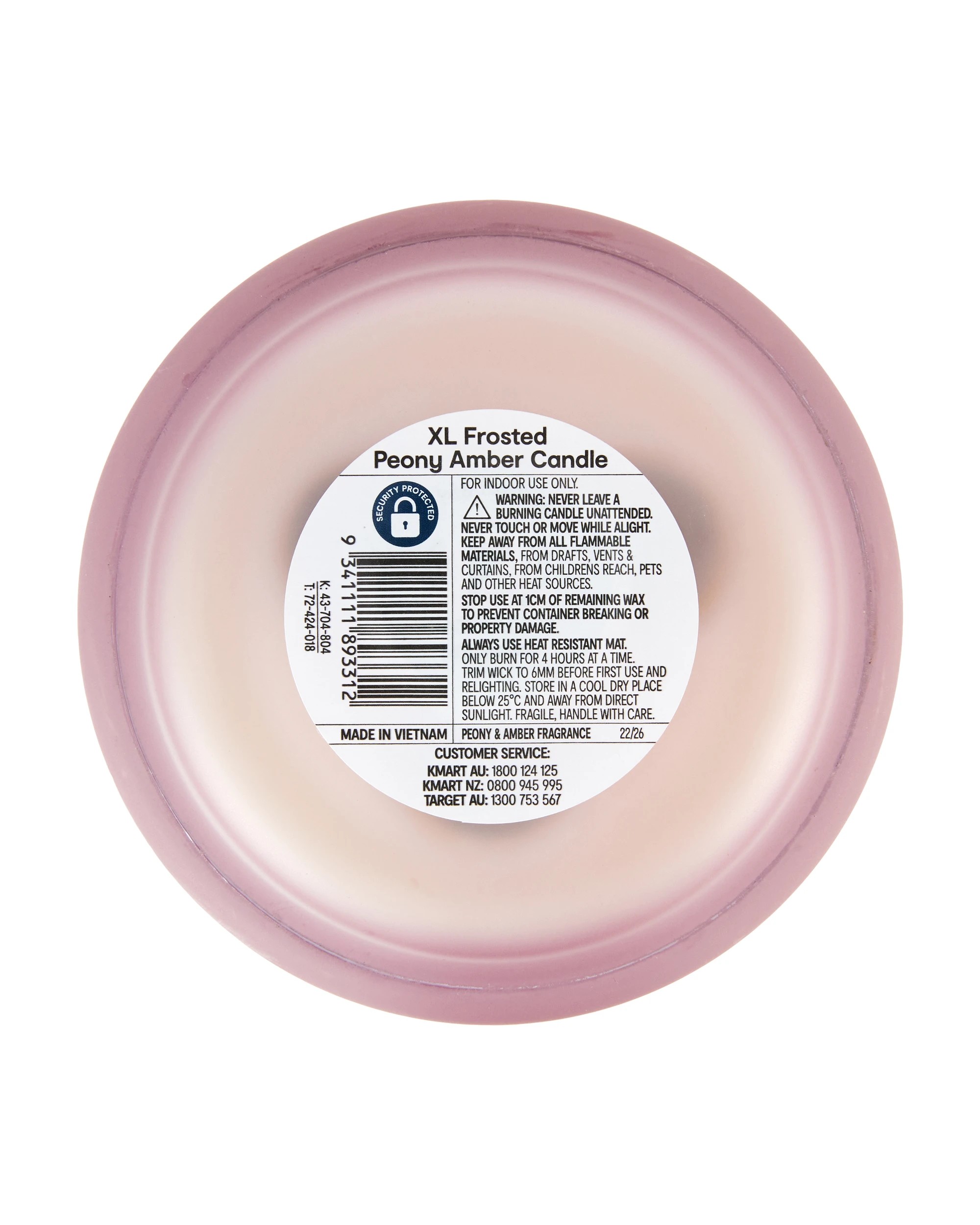 5 XL Frosted Peony Amber Candle, 5 of 5