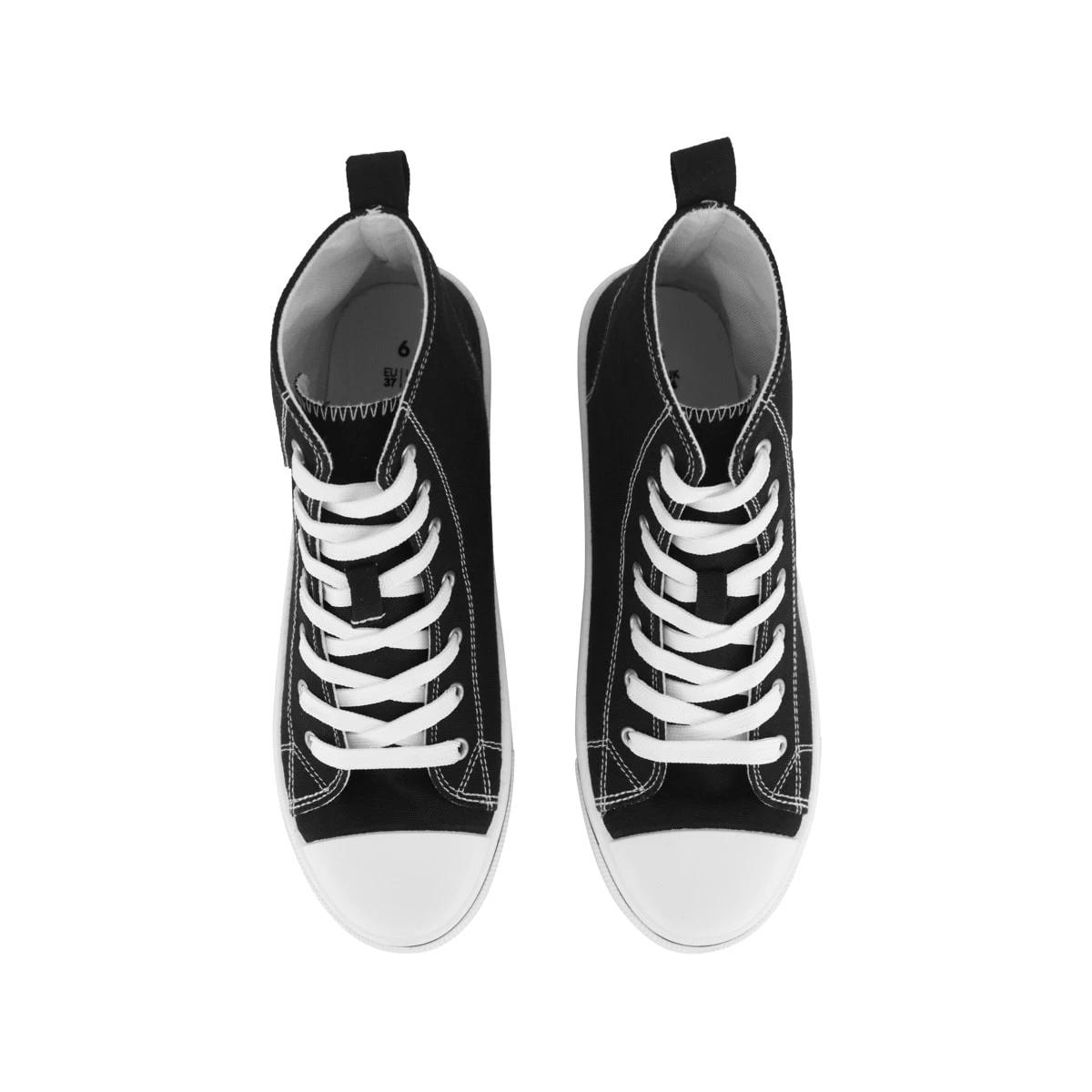 3 Canvas High Top Sneakers Blk Wht, 3 of 5