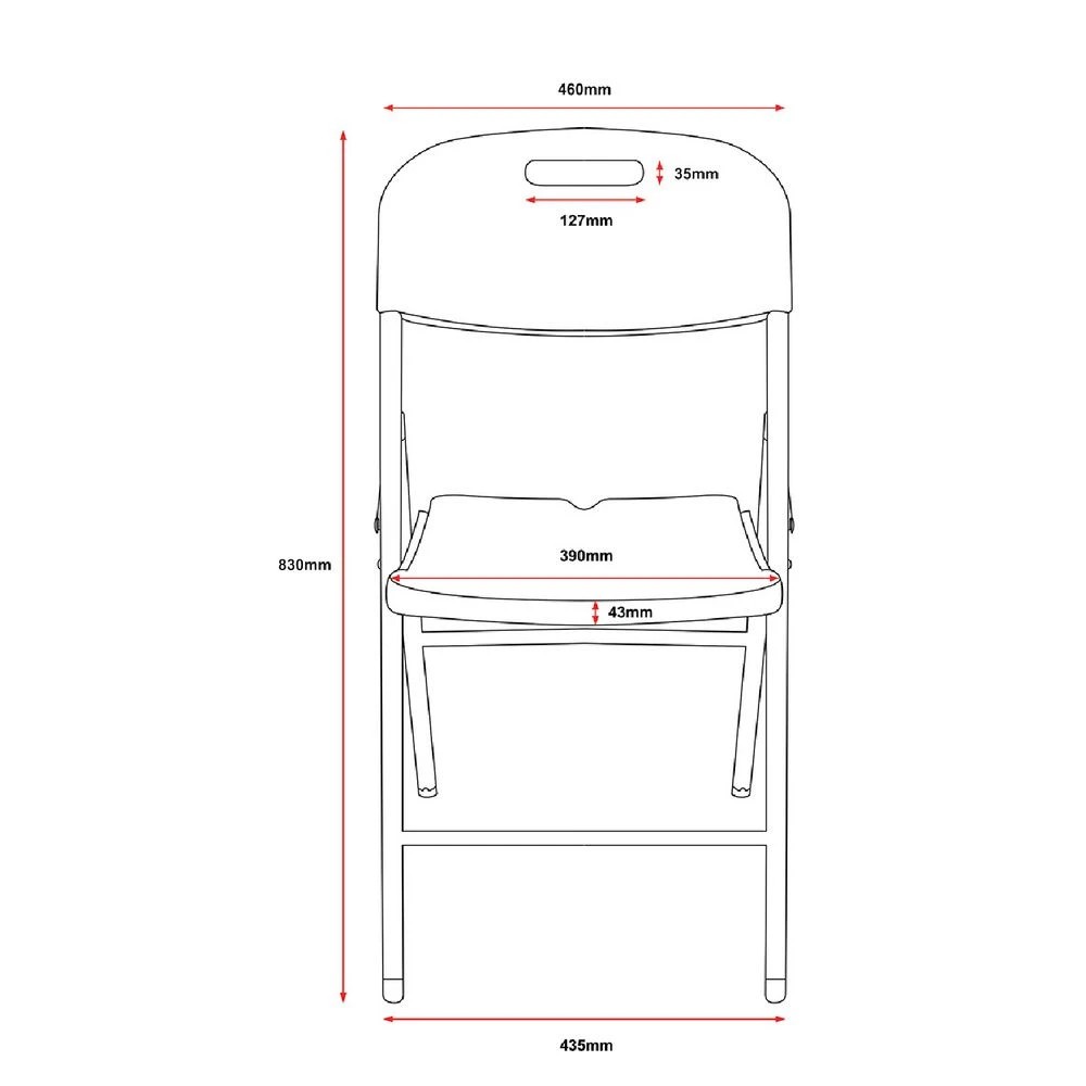 6 J.Burrows Outdoor Folding Chair Black Visitor Chairs and Stools, 6 of 7