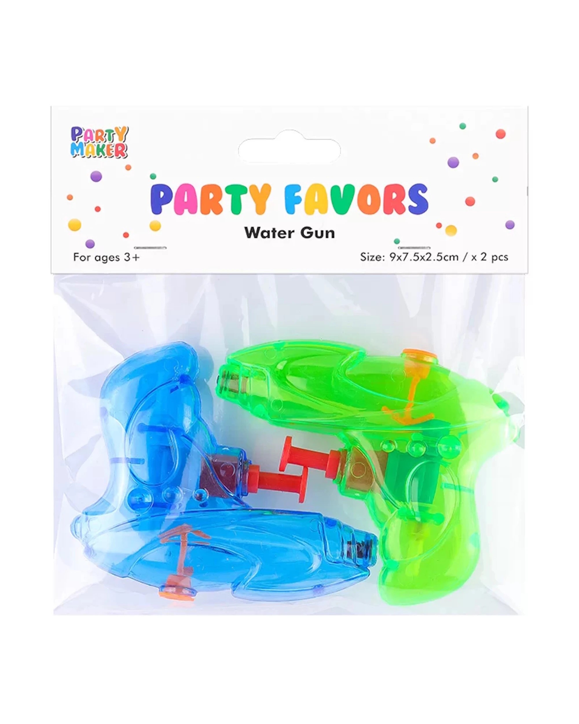 5 Party Maker Pack of 2 Coloured Squirt Guns - Assorted, 5 of 5
