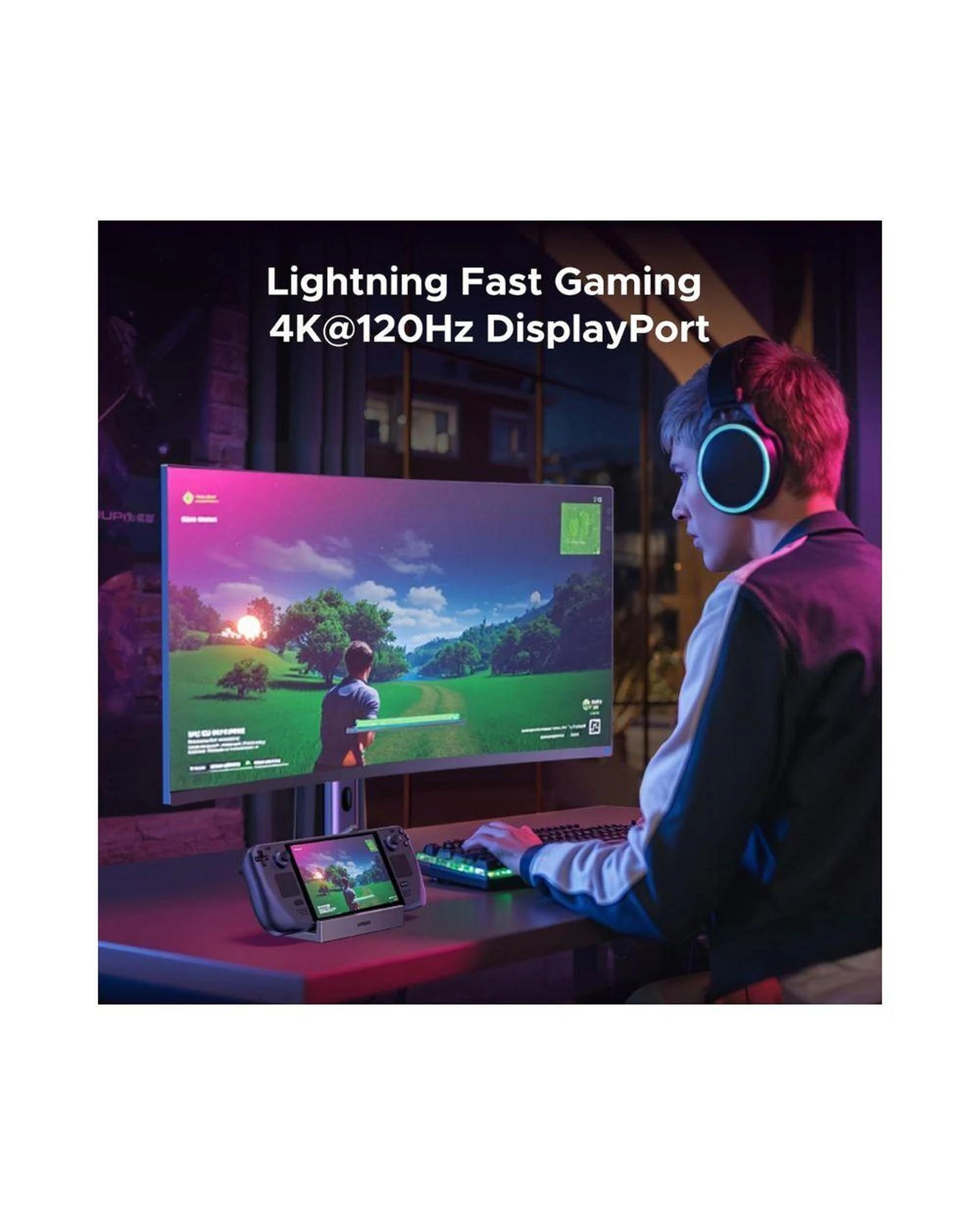 3 UGREEN 9 in 1 USB C Steam Deck Dock with Stand DP 4K 120Hz, 3 of 9