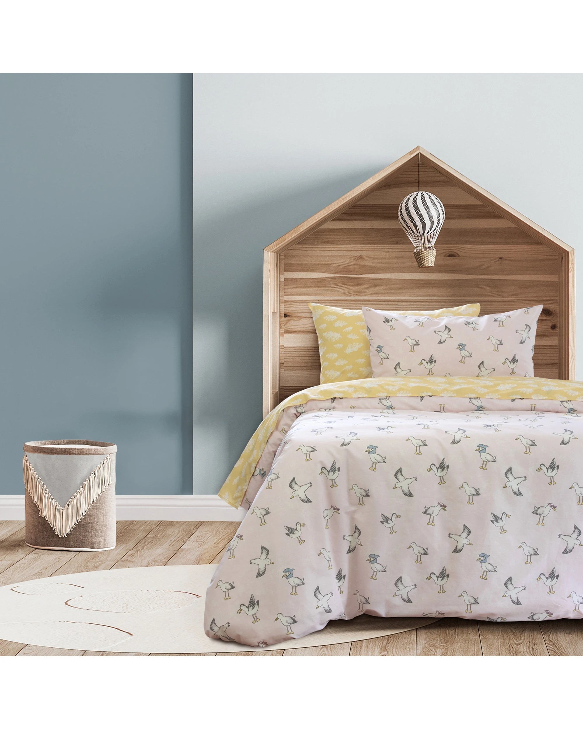 1 Jelly Bean Kids Seagulls Quilt Cover Set Single - Pink, 1 of 1