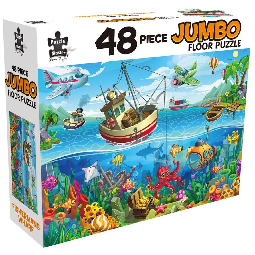1 Puzzle Master Jumbo Floor Puzzle Fisherman's Wharf 48 Piece, 1 of 2