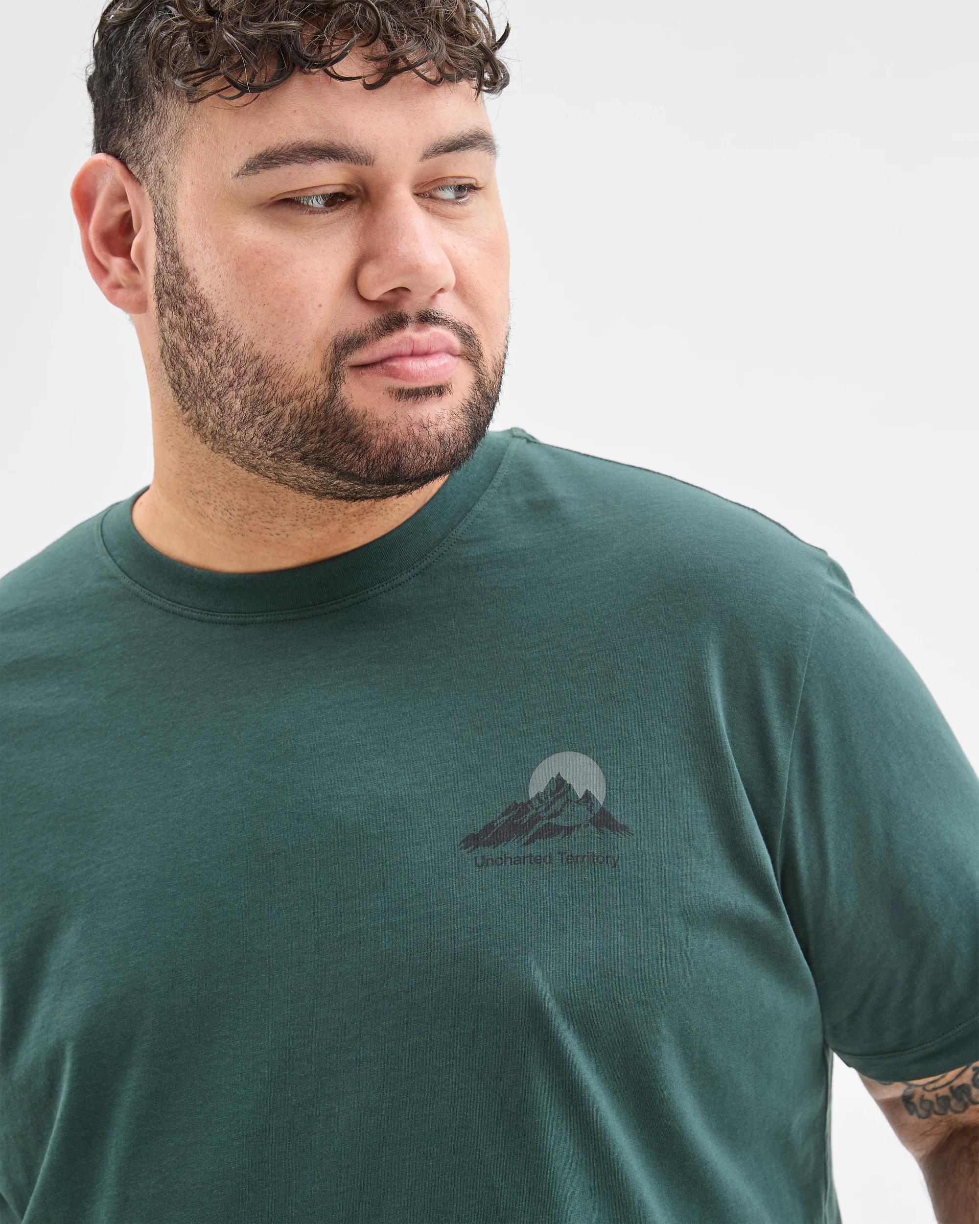 3 Target Man Plus Plus Size Australian Cotton Print T-Shirt GREEN, 3 of 6