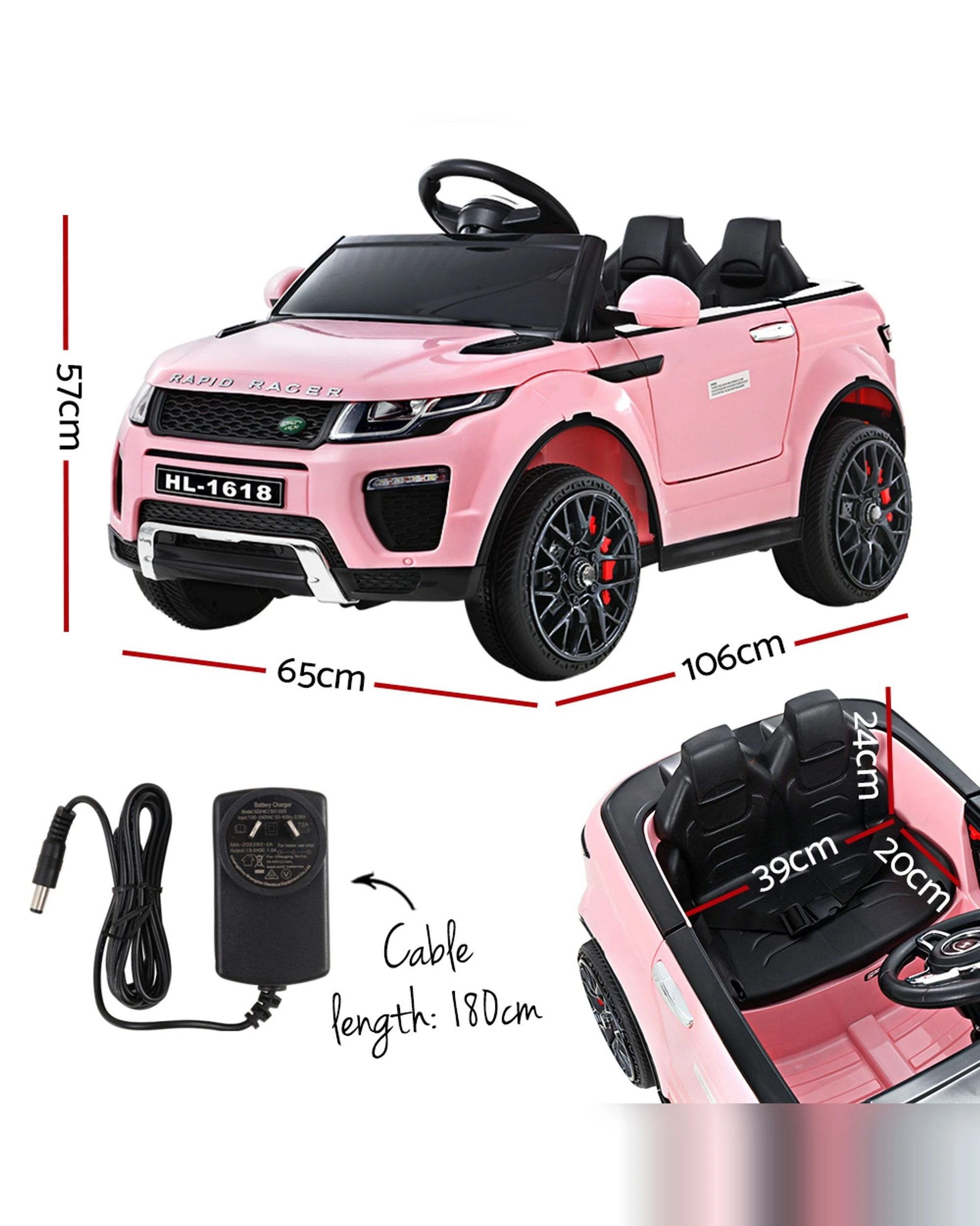 2 Rigo Kids Electric Ride On Car Toy Cars Remote 12v
 - Pink, 2 of 3