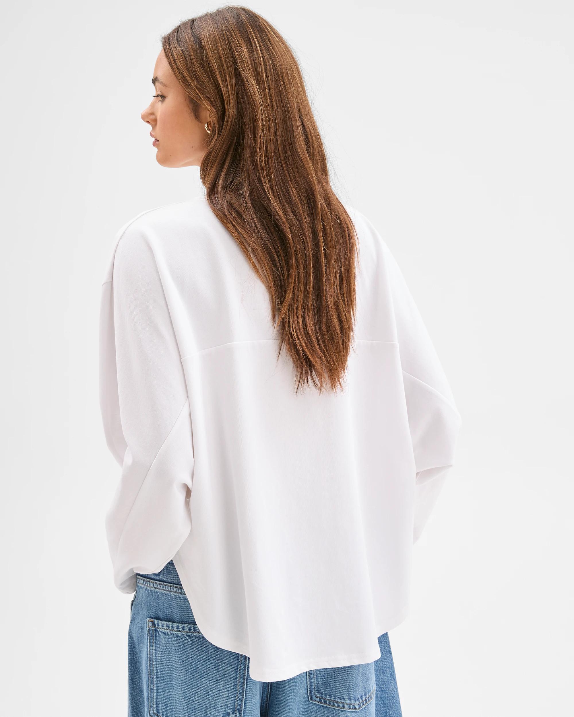 5 Lily Loves Australian Cotton Dolman Sleeve T-Shirt WHITE, 5 of 5