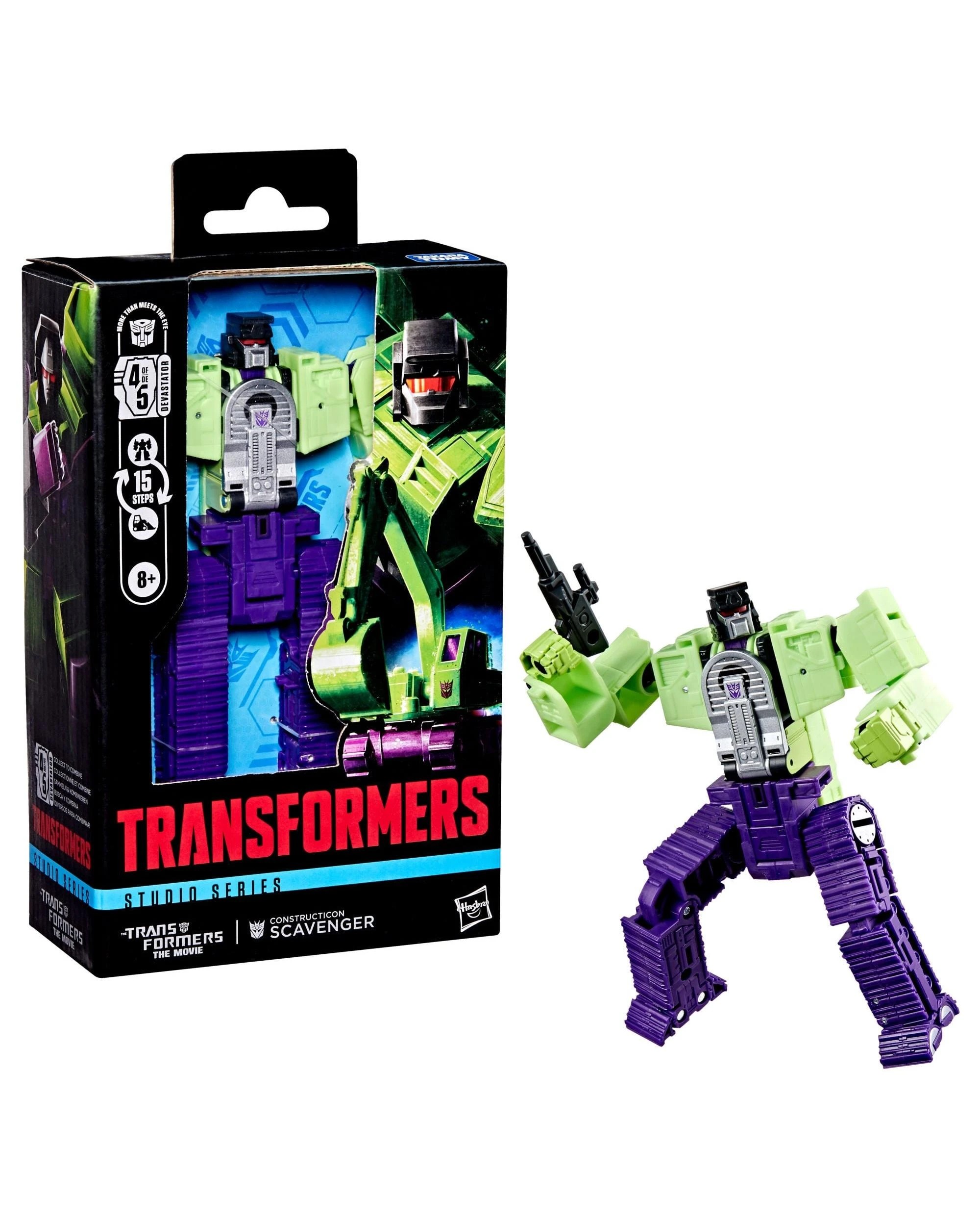 1 Hasbro Transformers Studio Series Deluxe Class Transformers The Movie Constructicon Scavenger Action Figure, 1 of 5