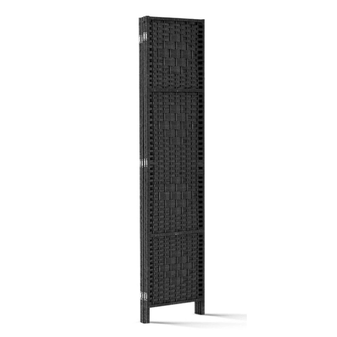 6 Artiss 4 Panel Room Divider Screen 163x170cm Woven - Black, 6 of 8