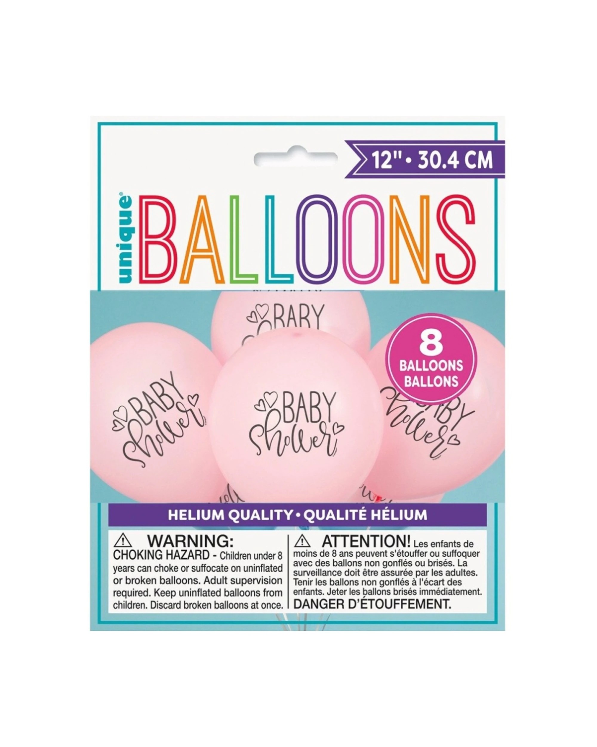 1 Meteor Party 8pc Balloon Set Event Decoration Baby Shower 30cm - Pink, 1 of 1