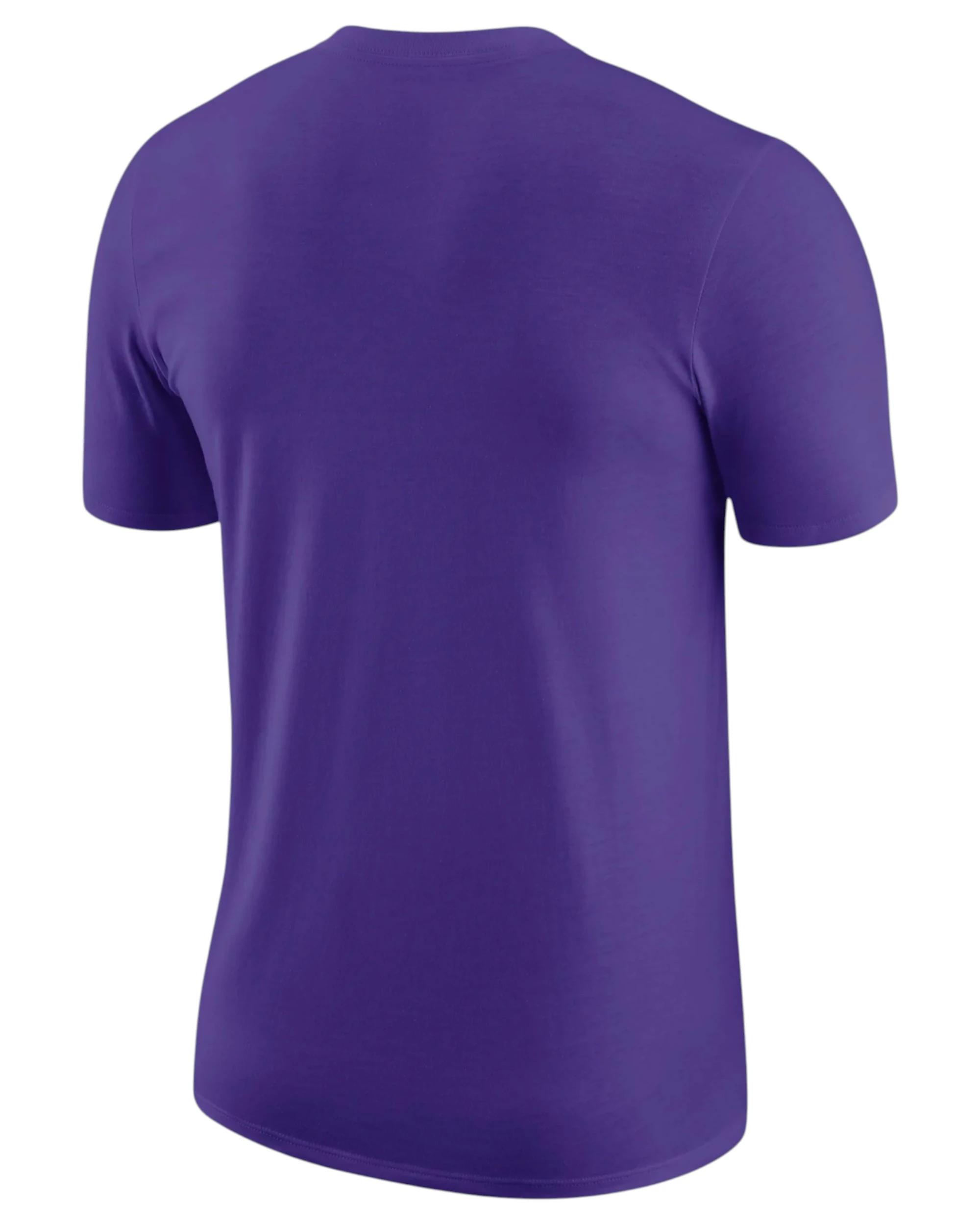 2 Nike Mens Los Angeles Lakers Purple Essential Logo NBA T-Shirt PURPLE, 2 of 2