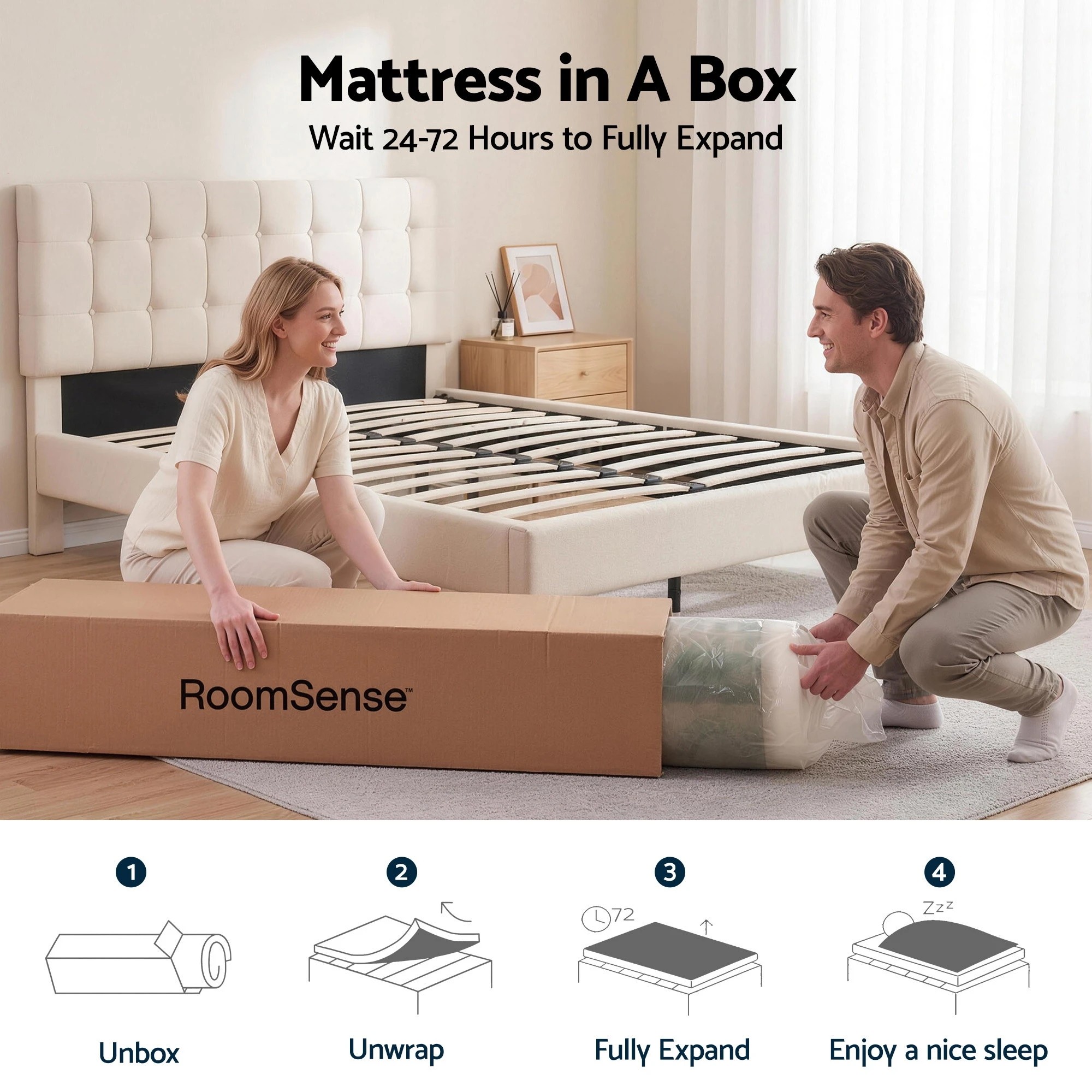 9 RoomSense Mattress 30cm Medium Firm Latex with Lumbar Support - King Bed - Multi, 9 of 9