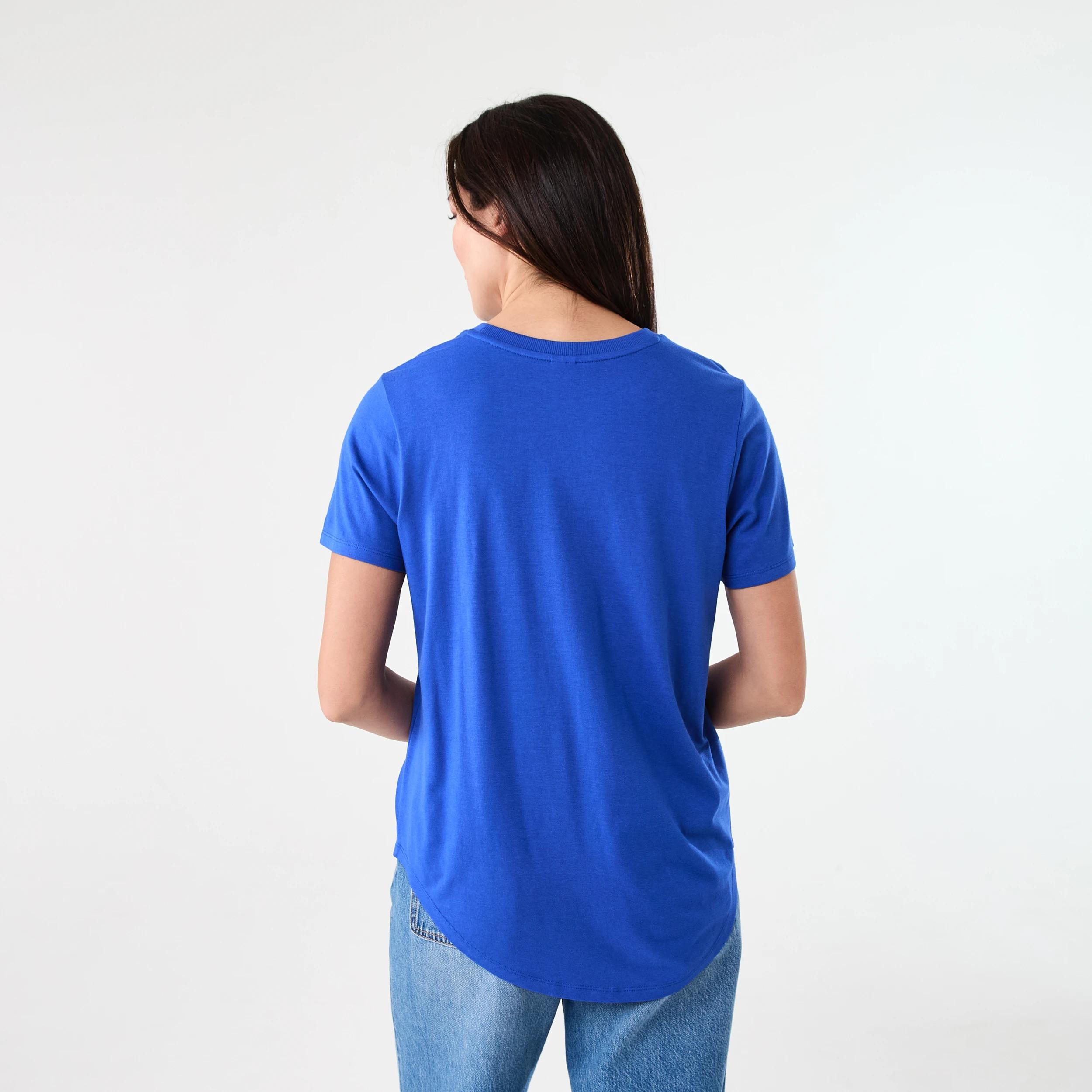 3 Short Sleeve Cotton Modal T-shirt LAPIS BLUE, 3 of 6