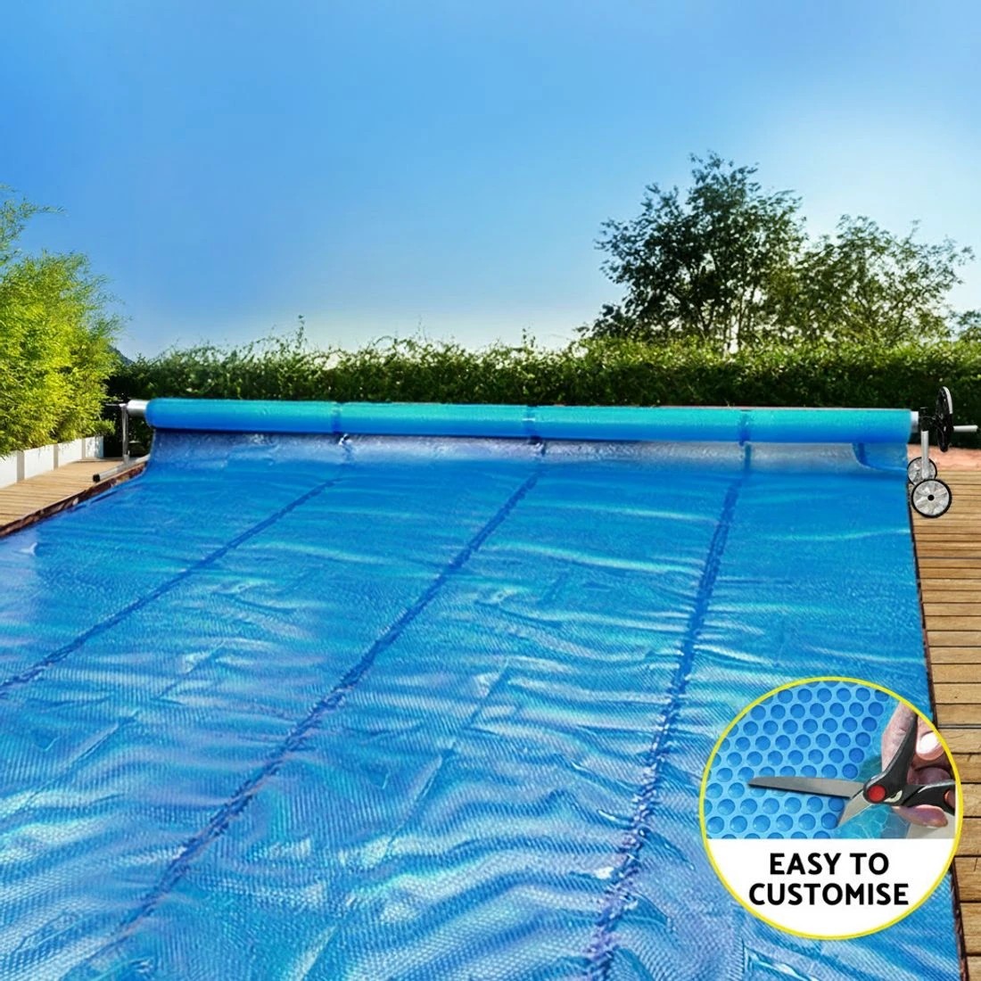 4 Aqua Buddy Pool Cover 600 Micron Solar Heat Blanket LDPE 8x4.2m w/ 5.55m Roller - Multi, 4 of 6
