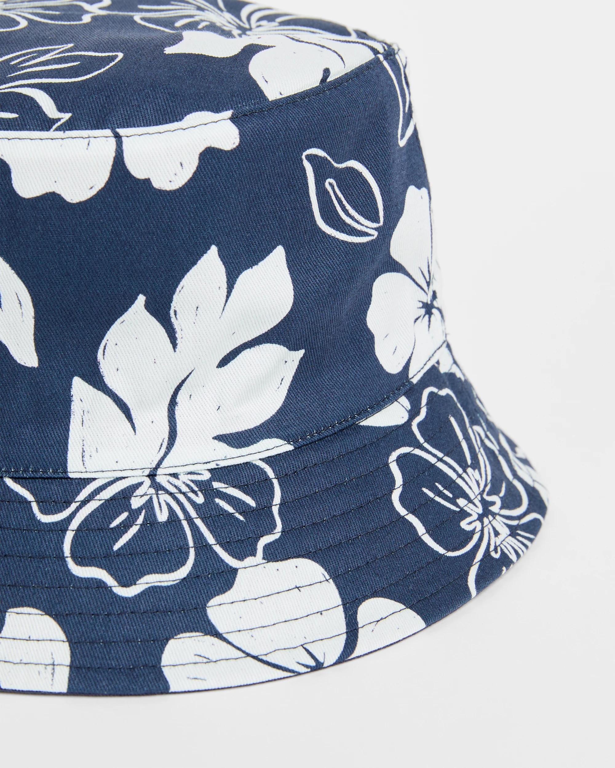 2 Target Kids Reversible Hibiscus Print Bucket Hat NAVY BLUE / HIBISCUS, 2 of 2
