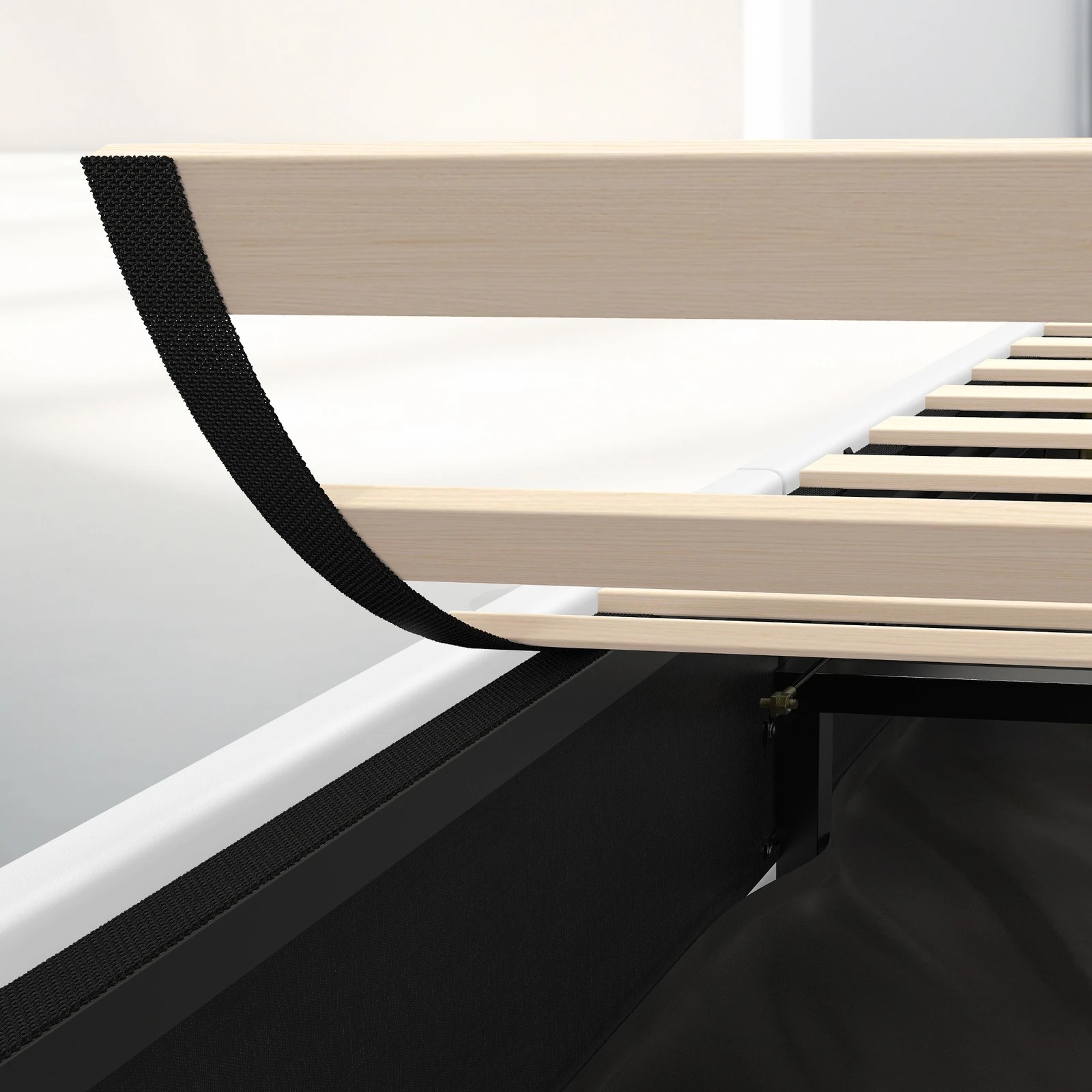 10 Alfordson Bed Frame Single Size Gas Lift Storage Mattress Base Barlow - White, 10 of 10